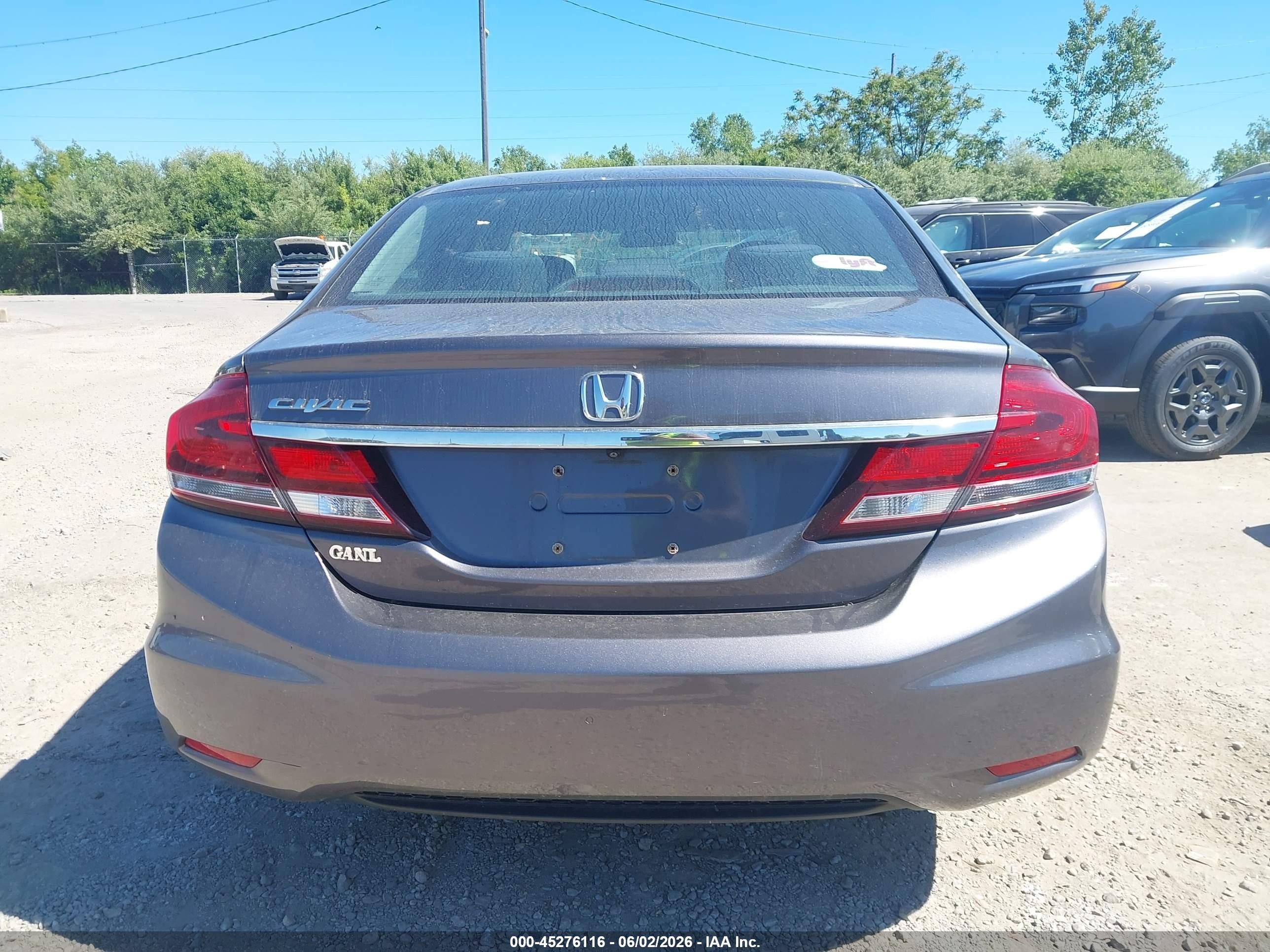 2015 Honda Civic Lx Gray vin: 19XFB2F52FE092151