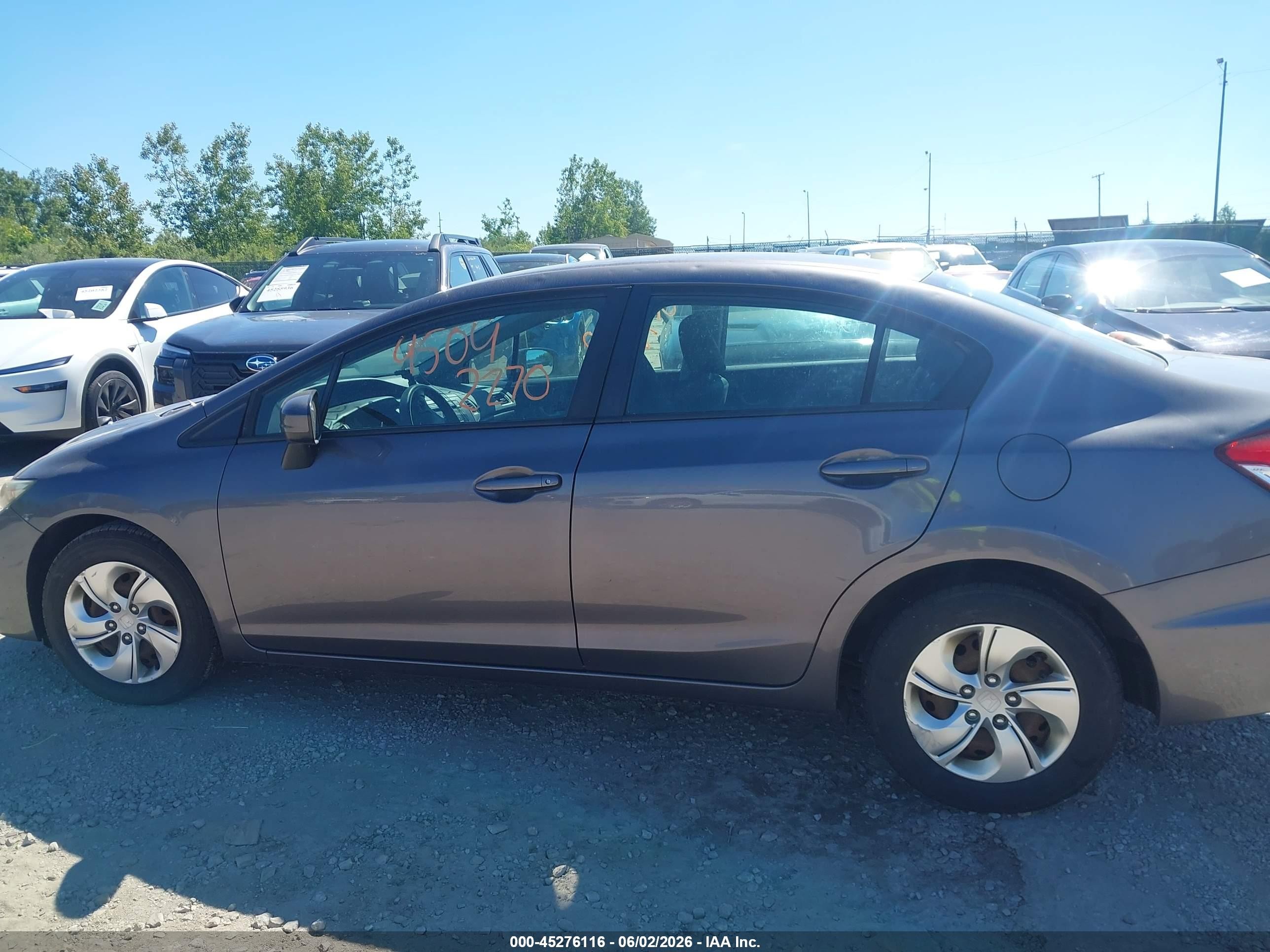 2015 Honda Civic Lx Gray vin: 19XFB2F52FE092151