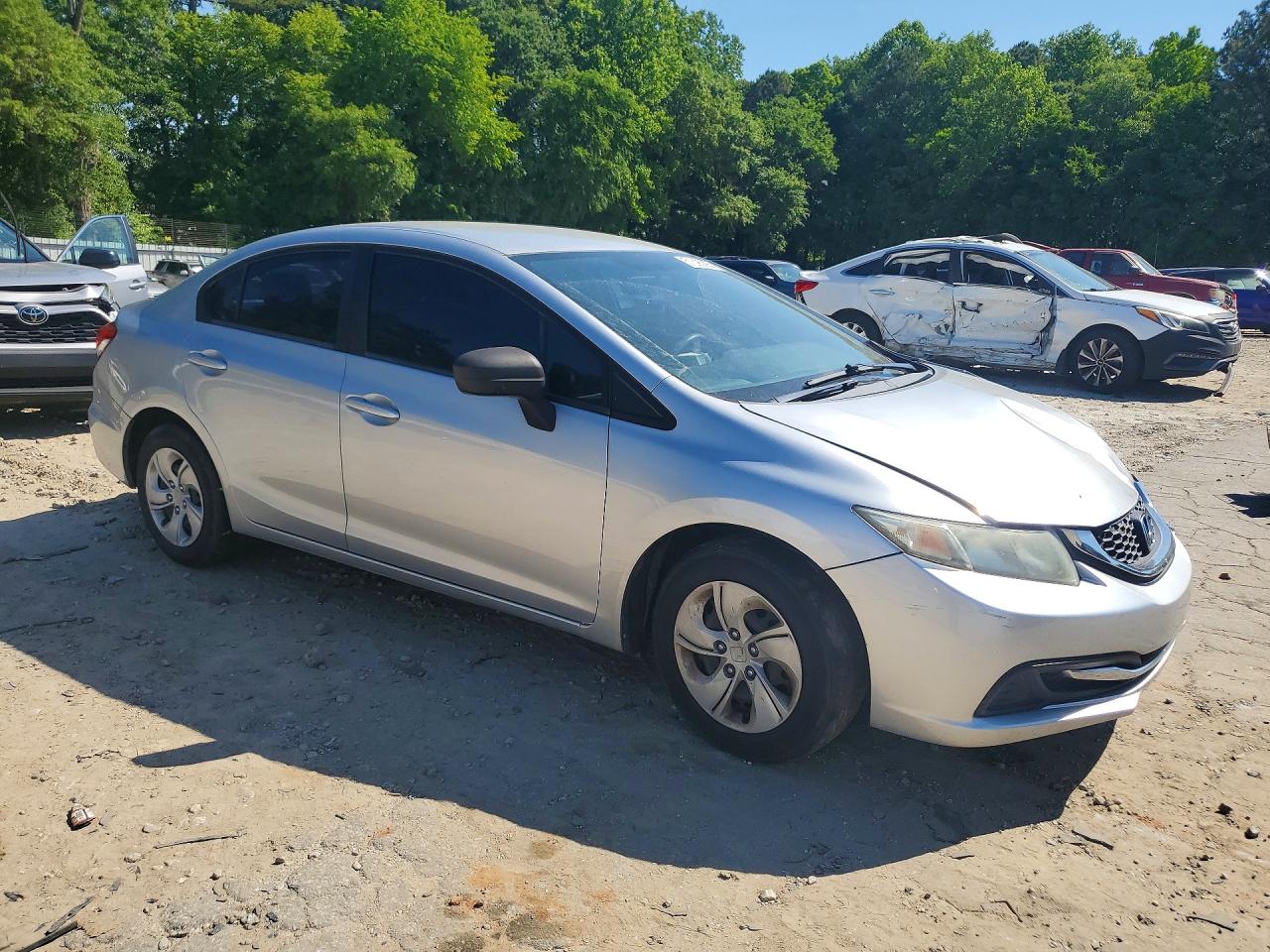 2015 Honda Civic Lx Silver vin: 19XFB2F52FE096250
