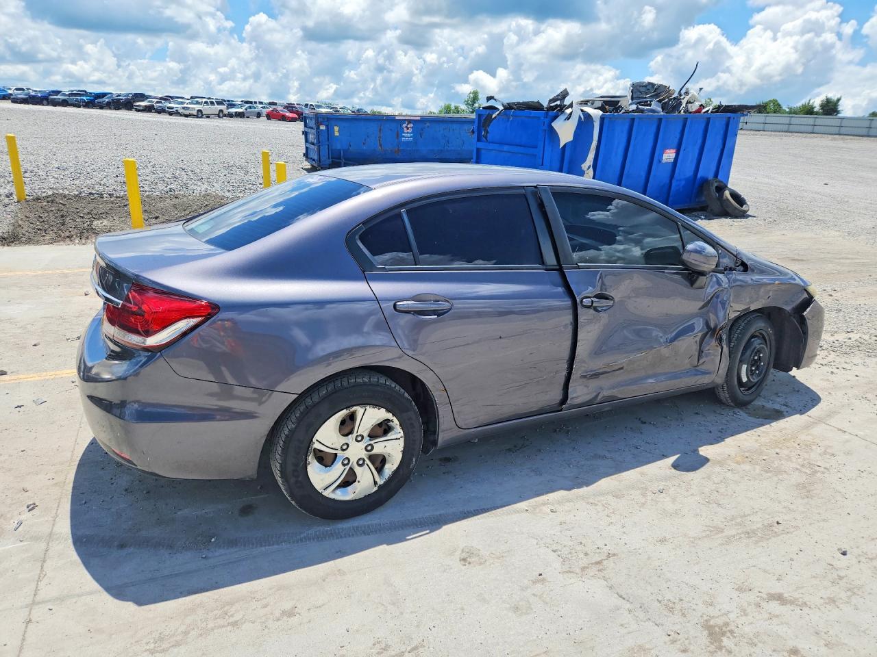 2015 Honda Civic Lx Gray vin: 19XFB2F52FE102547
