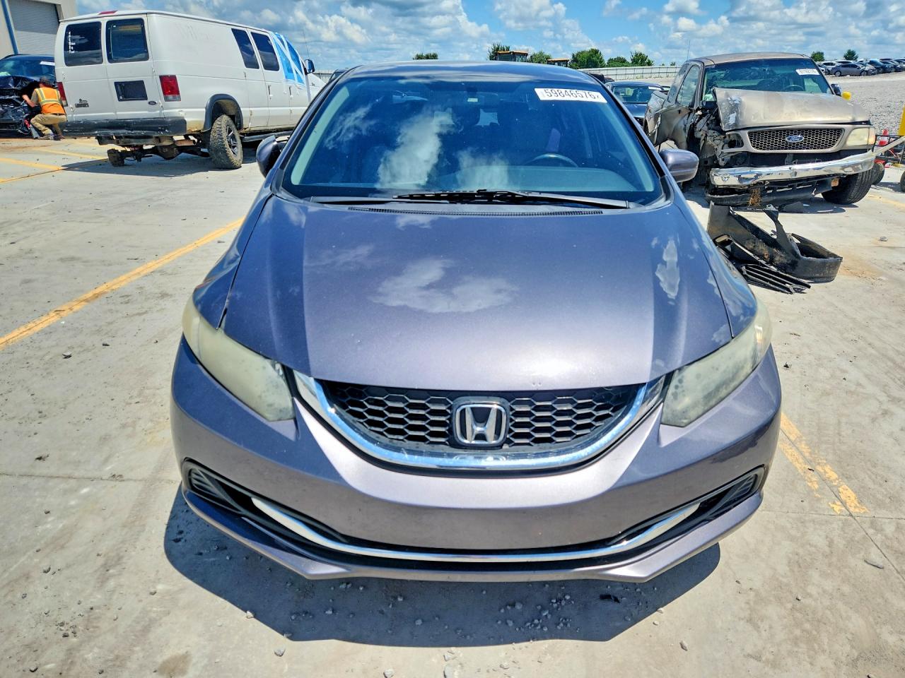 2015 Honda Civic Lx Gray vin: 19XFB2F52FE102547