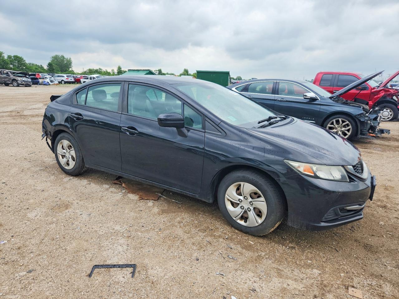 2015 Honda Civic Lx Black vin: 19XFB2F52FE117744