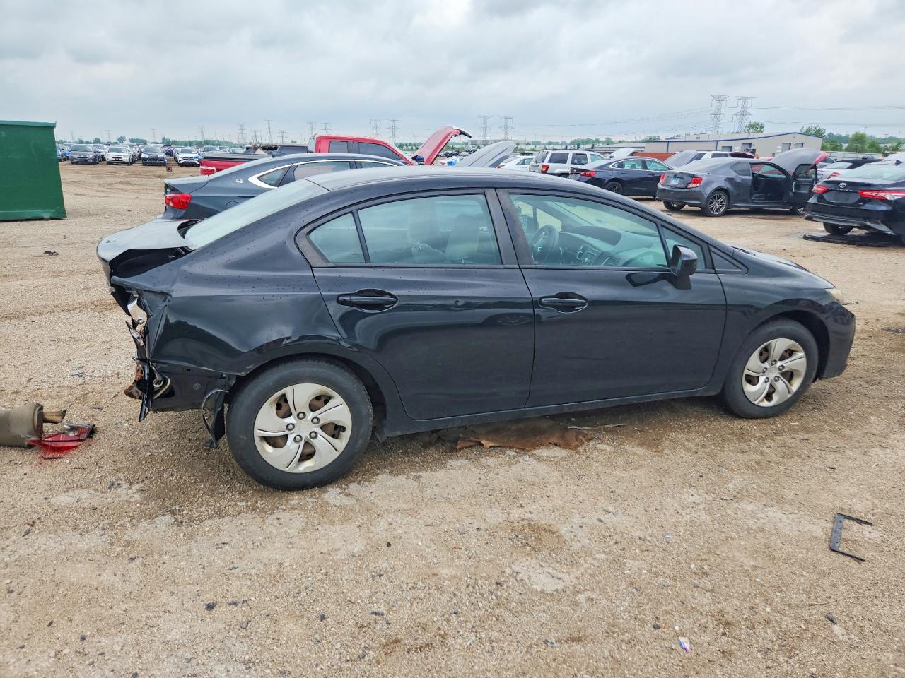 2015 Honda Civic Lx Black vin: 19XFB2F52FE117744