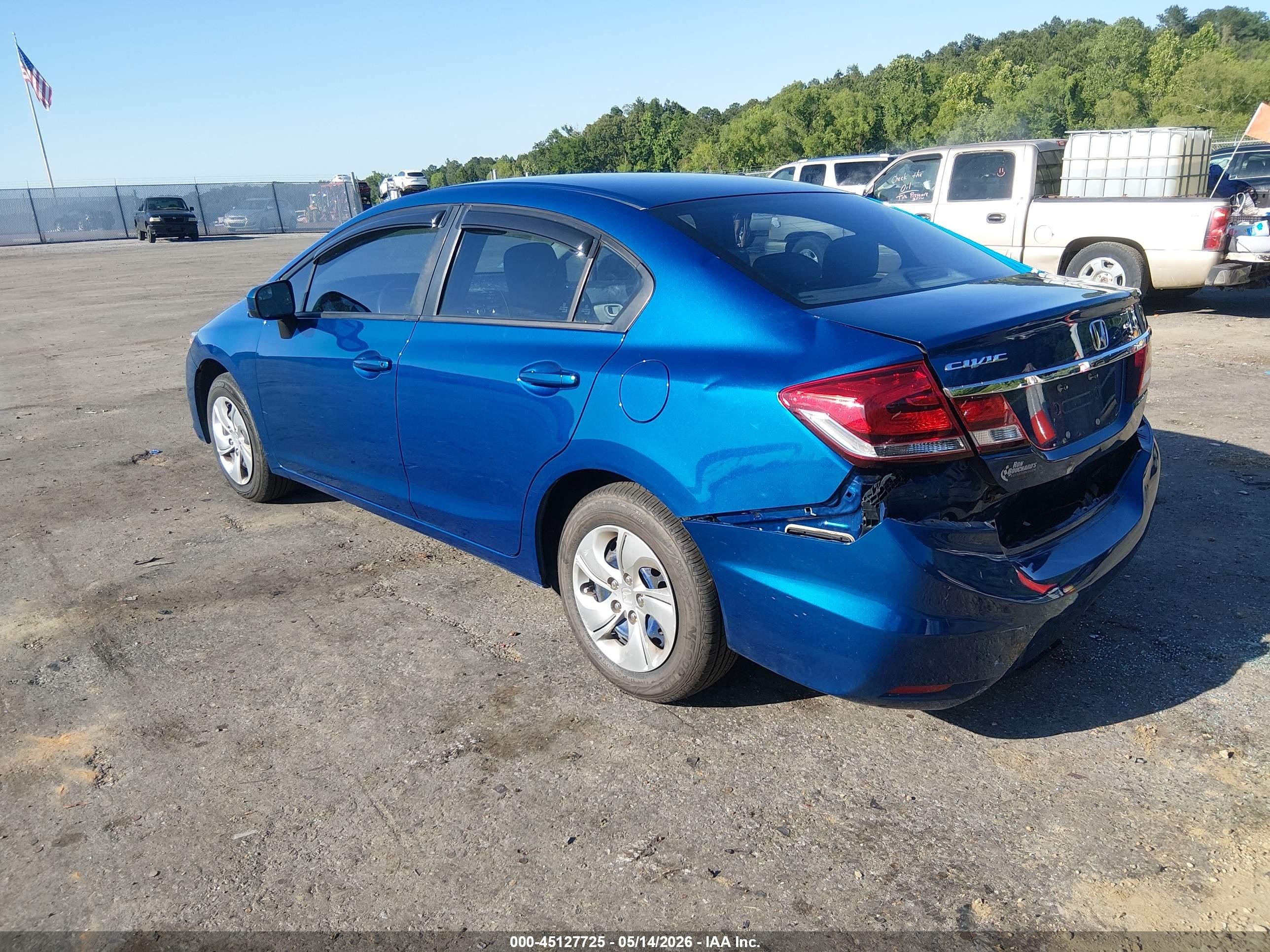 2015 Honda Civic Lx Синий vin: 19XFB2F52FE218735