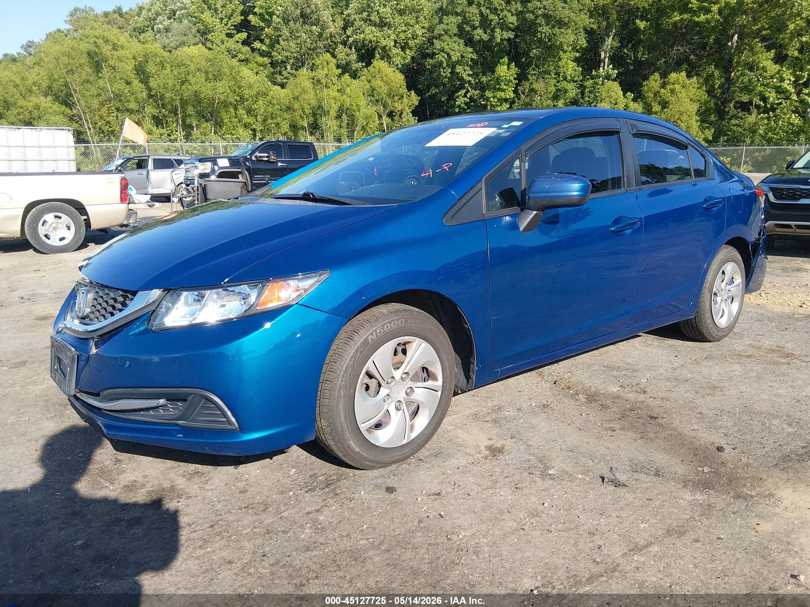 2015 Honda Civic Lx Синий vin: 19XFB2F52FE218735