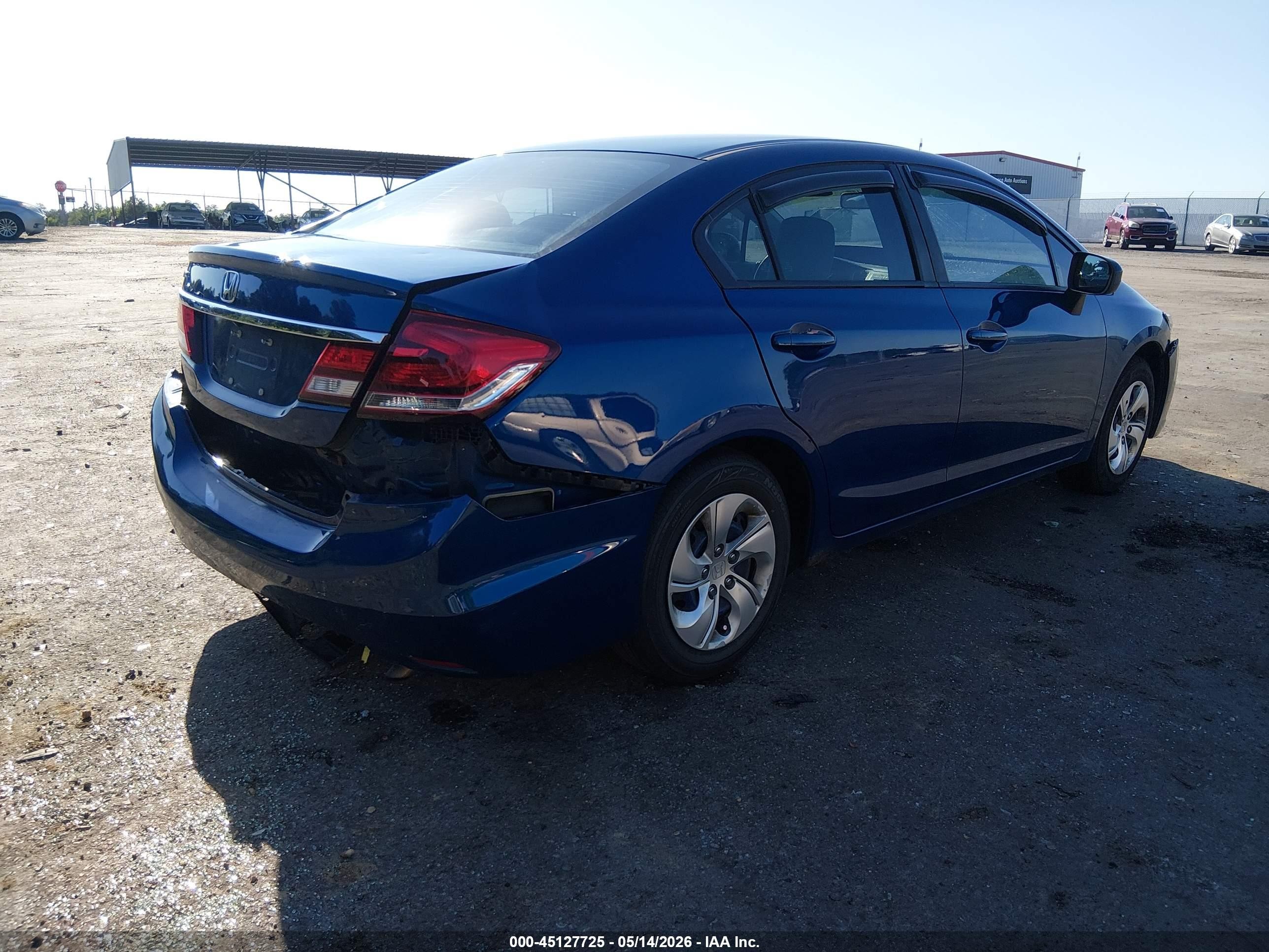 2015 Honda Civic Lx Синий vin: 19XFB2F52FE218735