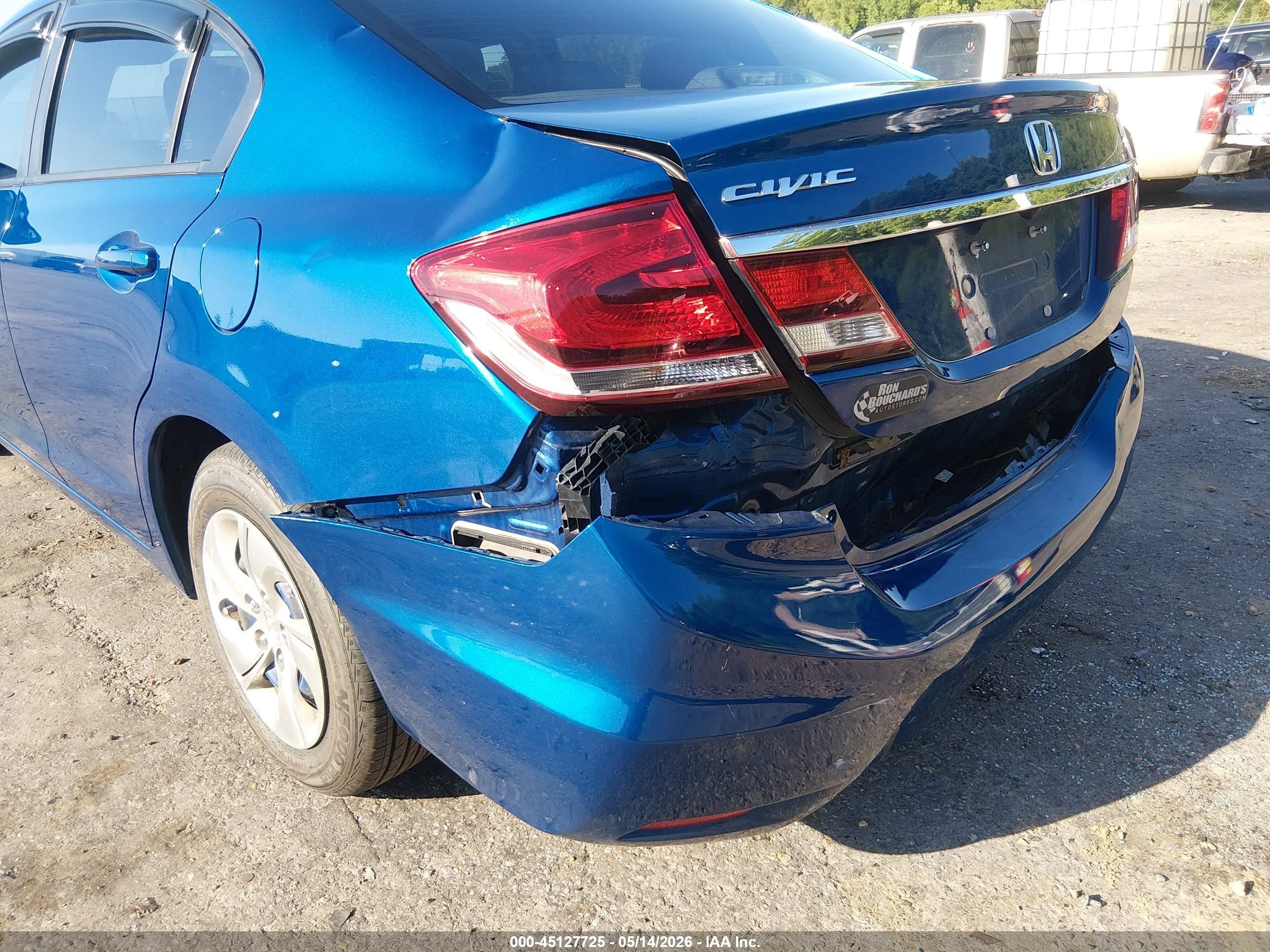 2015 Honda Civic Lx Синий vin: 19XFB2F52FE218735
