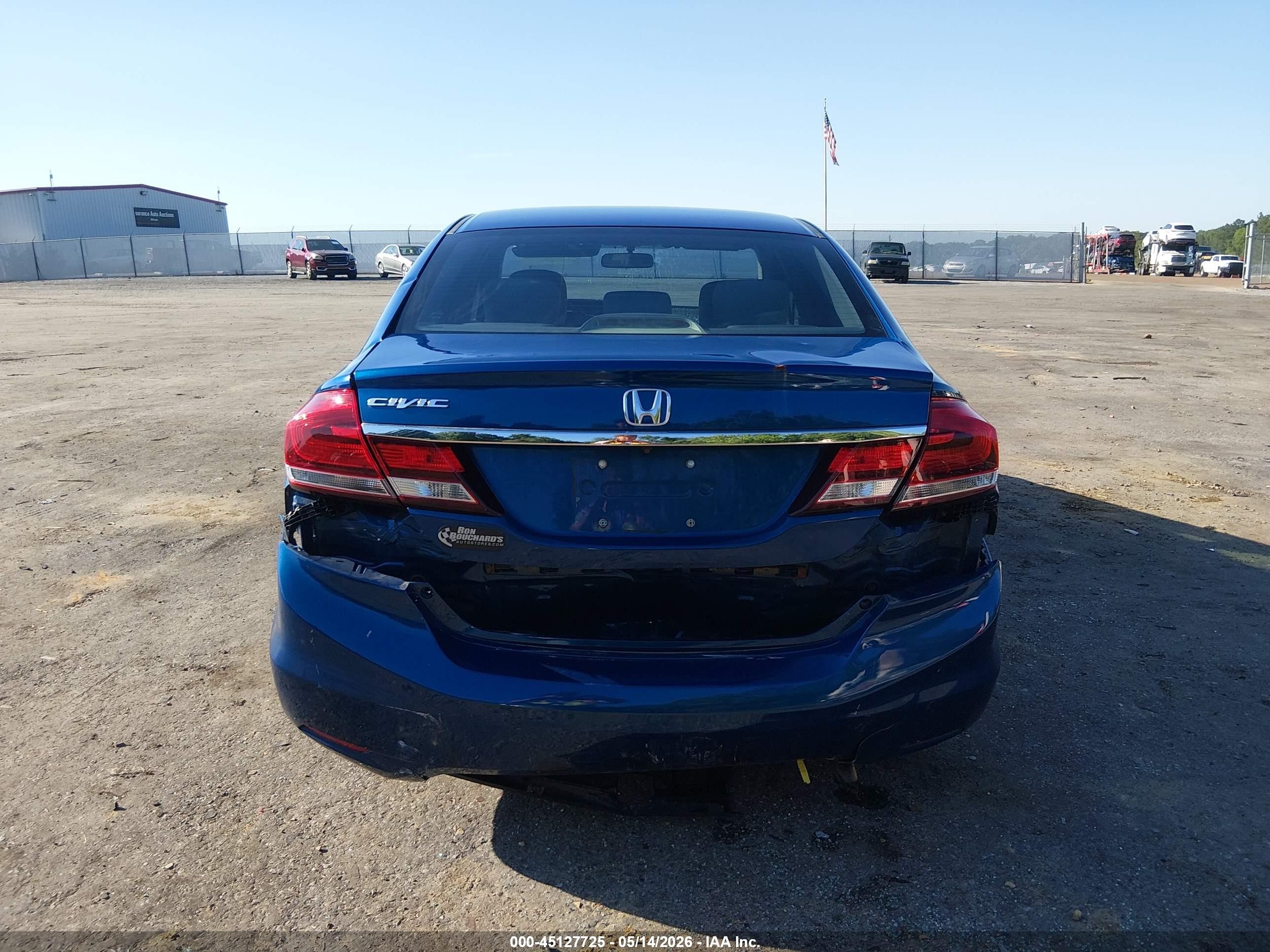 2015 Honda Civic Lx Синий vin: 19XFB2F52FE218735