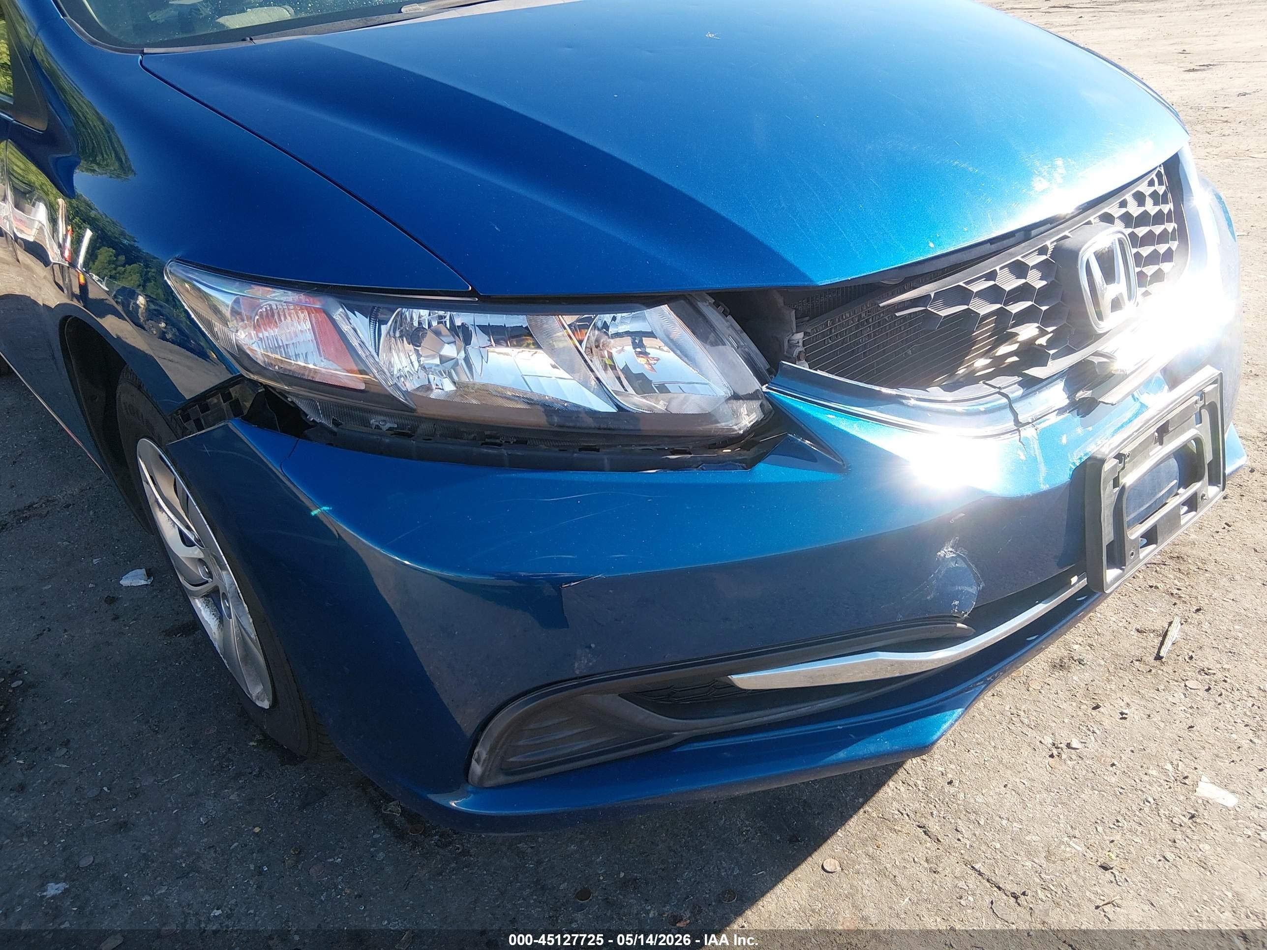 2015 Honda Civic Lx Синий vin: 19XFB2F52FE218735