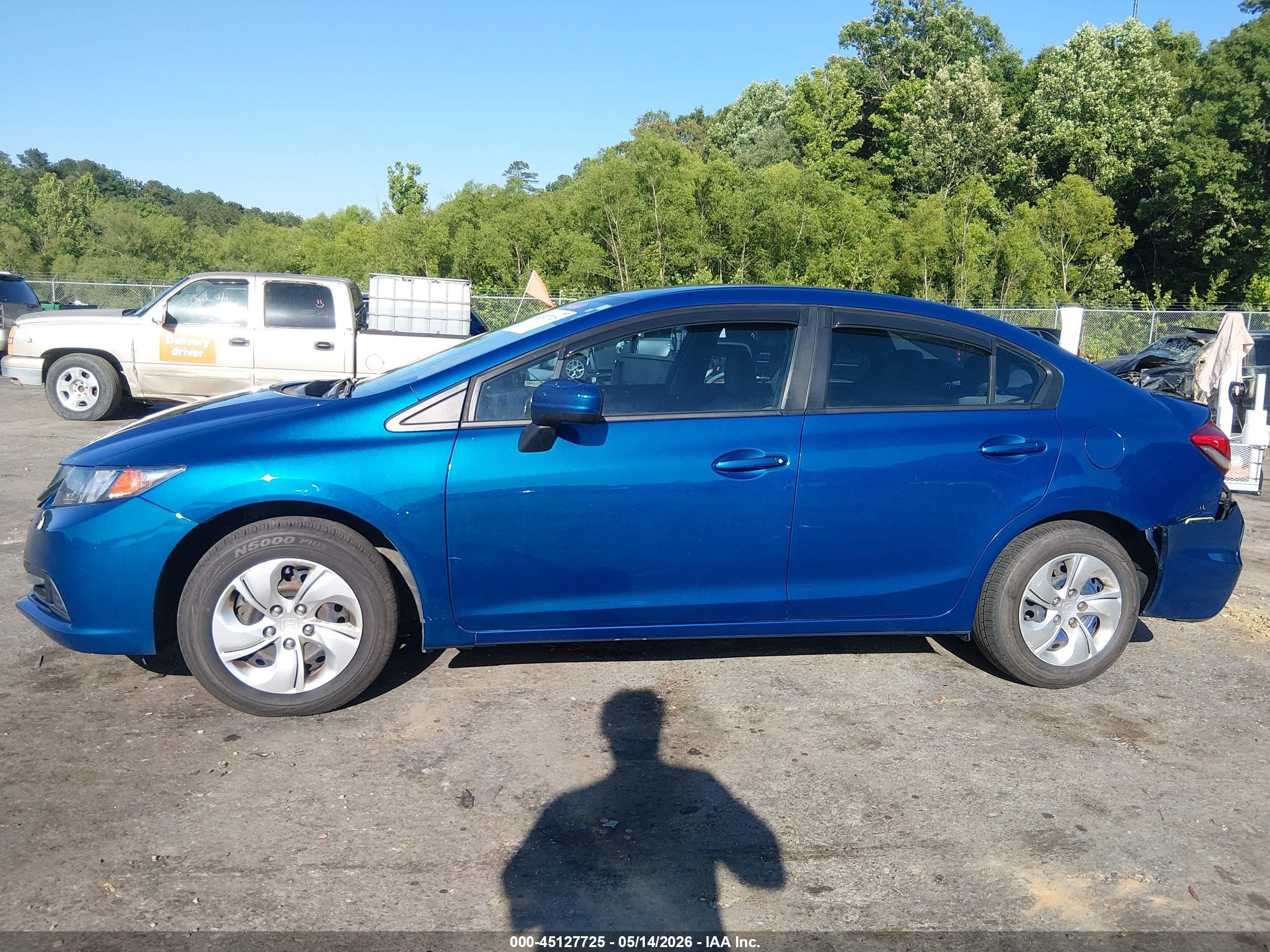 2015 Honda Civic Lx Синий vin: 19XFB2F52FE218735