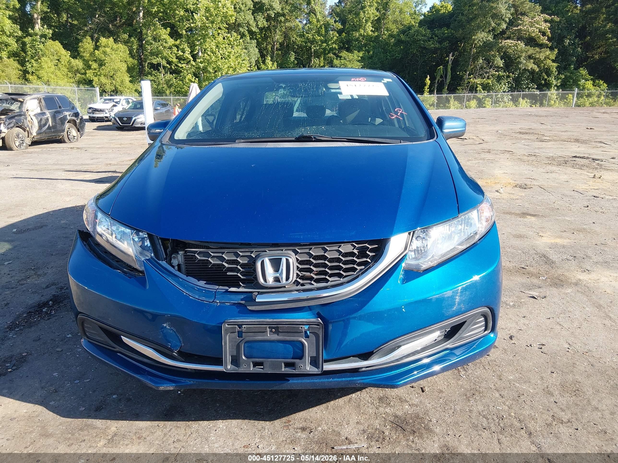 2015 Honda Civic Lx Синий vin: 19XFB2F52FE218735