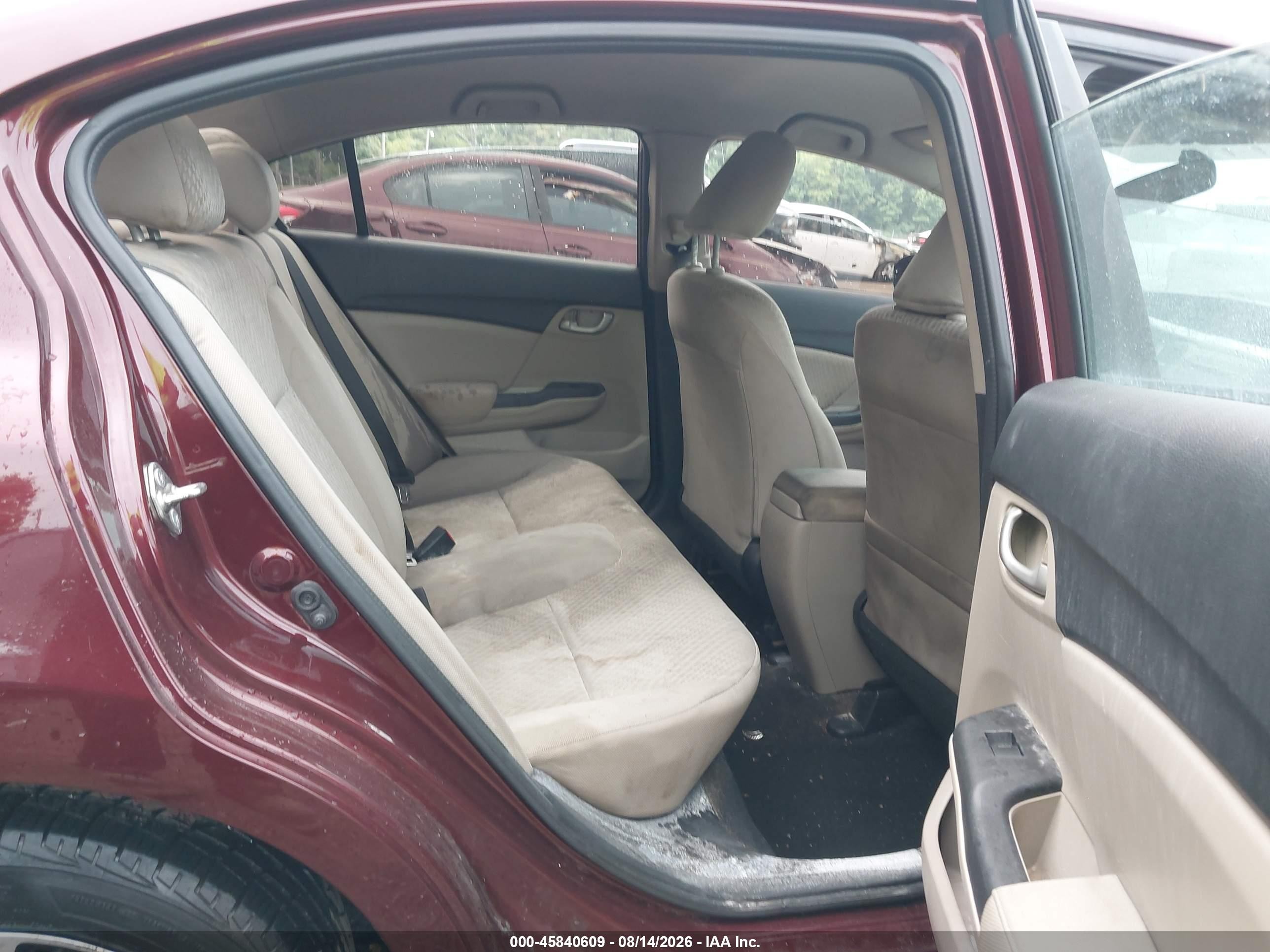 2015 Honda Civic Lx Бордовый vin: 19XFB2F52FE222476