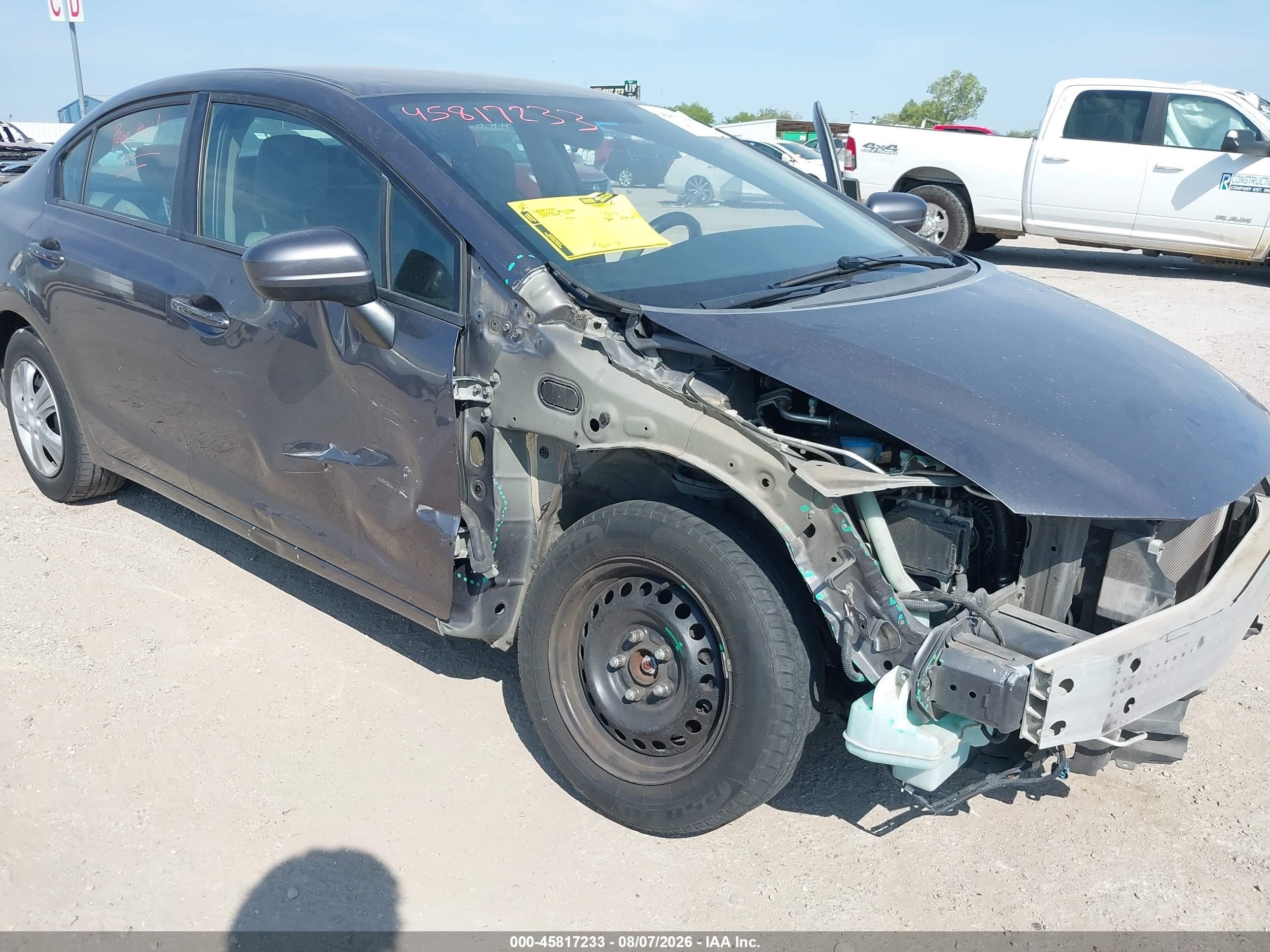2015 Honda Civic Lx Gray vin: 19XFB2F52FE223174