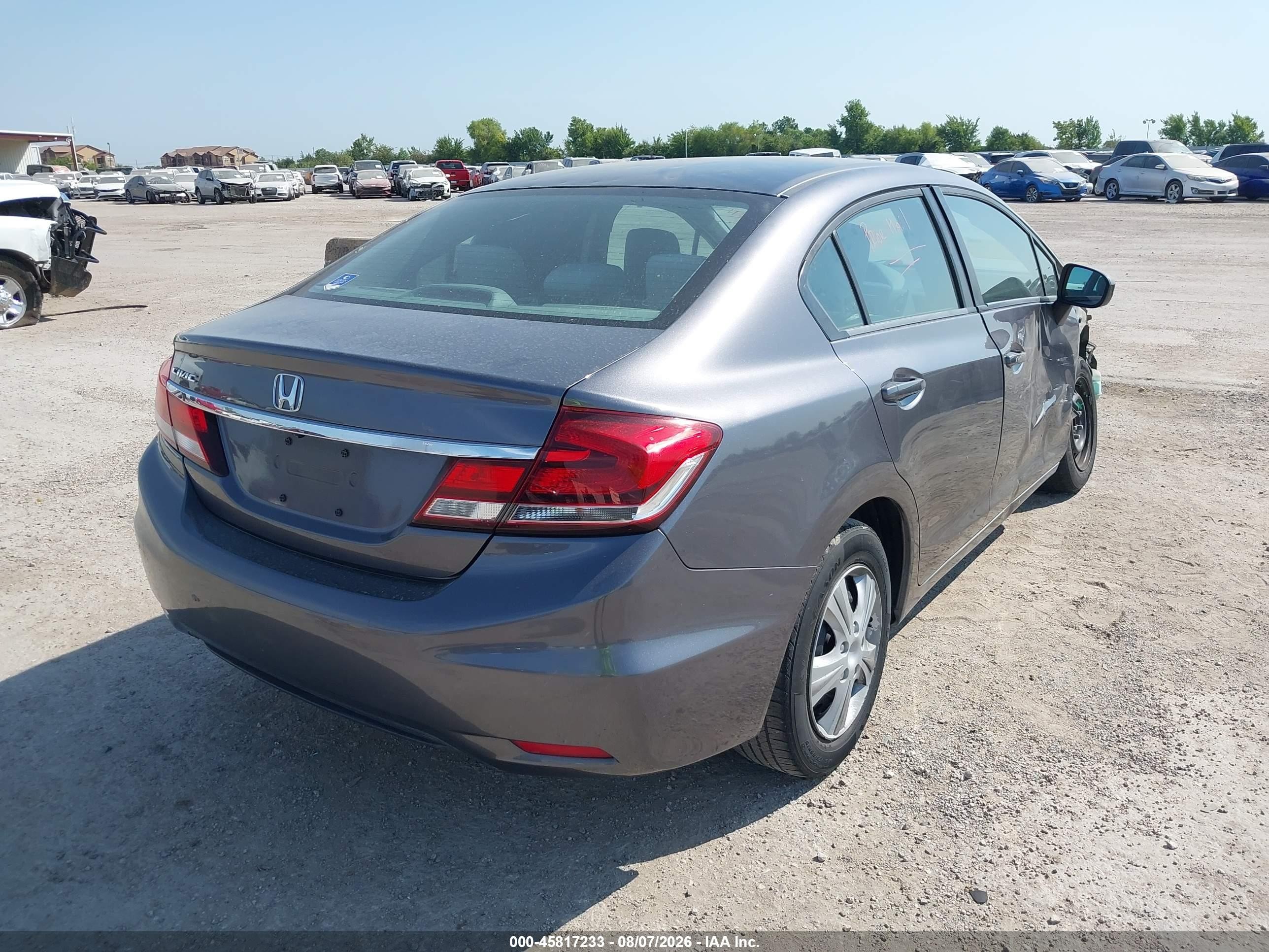 2015 Honda Civic Lx Gray vin: 19XFB2F52FE223174