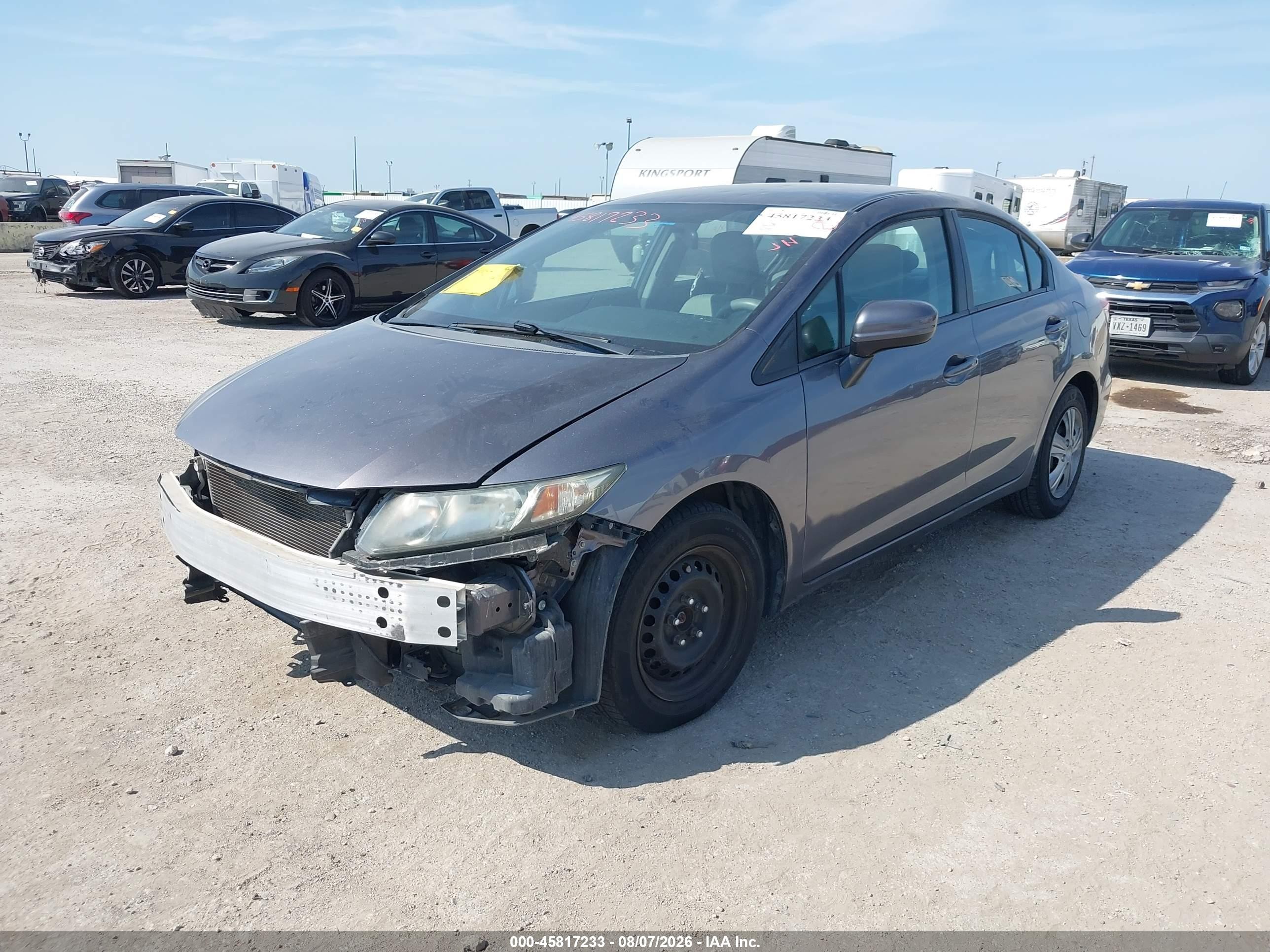 2015 Honda Civic Lx Gray vin: 19XFB2F52FE223174