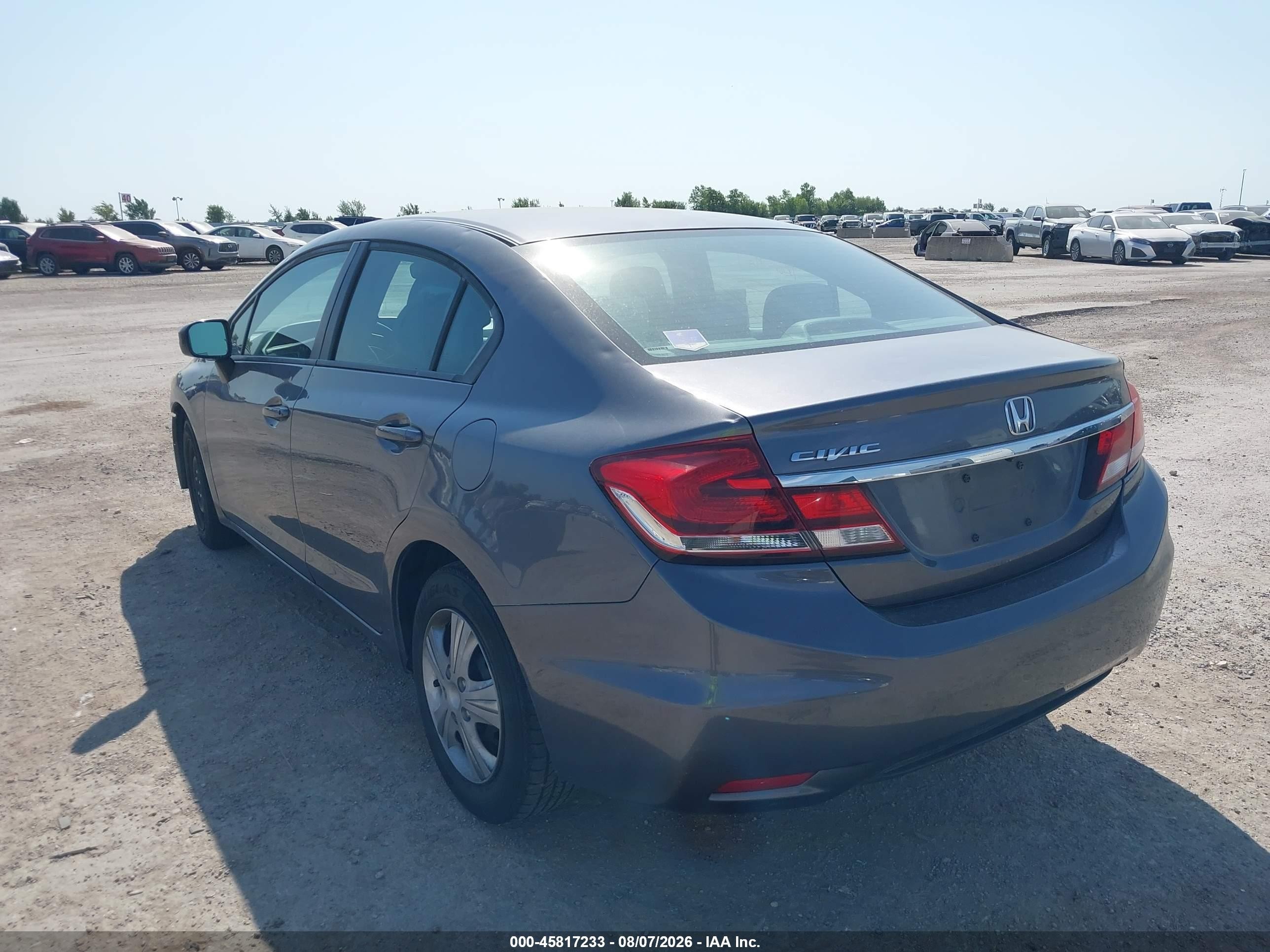 2015 Honda Civic Lx Gray vin: 19XFB2F52FE223174