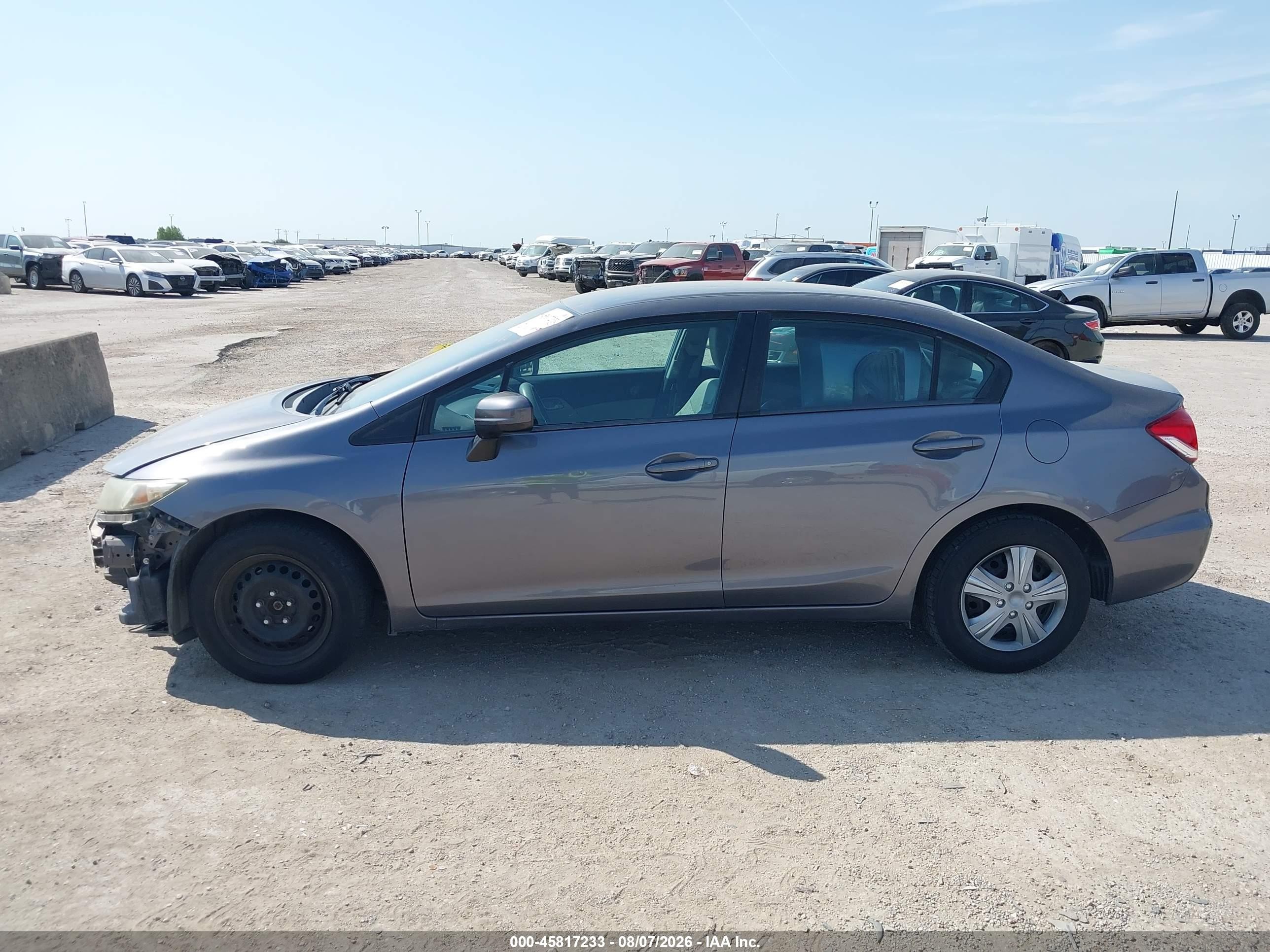 2015 Honda Civic Lx Gray vin: 19XFB2F52FE223174