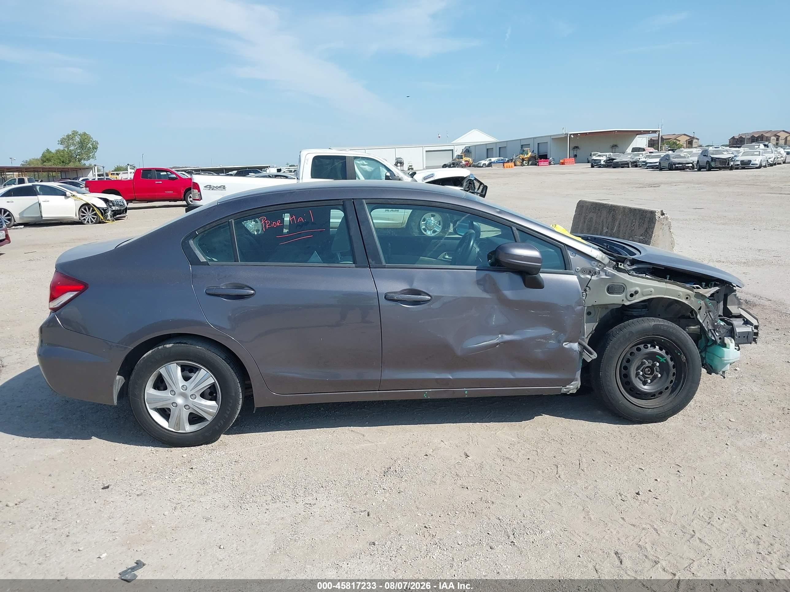 2015 Honda Civic Lx Gray vin: 19XFB2F52FE223174