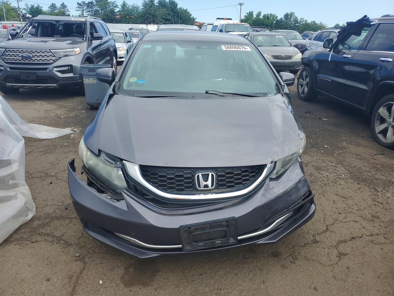 2015 Honda Civic Lx Gray vin: 19XFB2F52FE223188