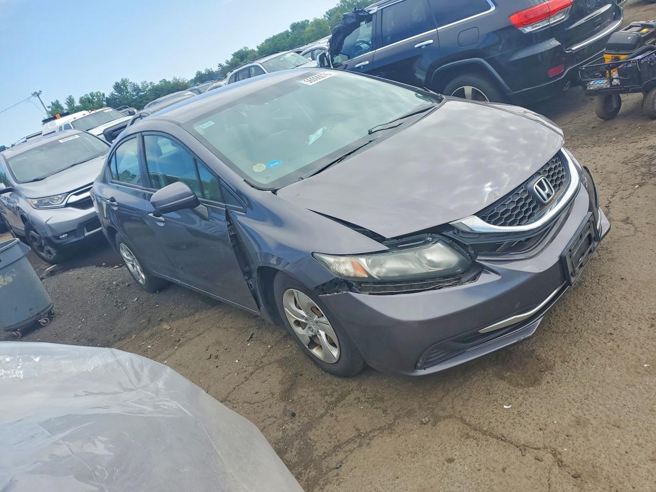 2015 Honda Civic Lx Gray vin: 19XFB2F52FE223188