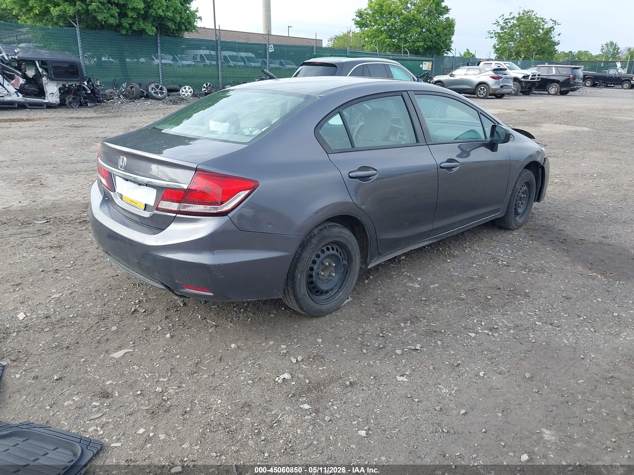 2015 Honda Civic Lx Gray vin: 19XFB2F52FE235227