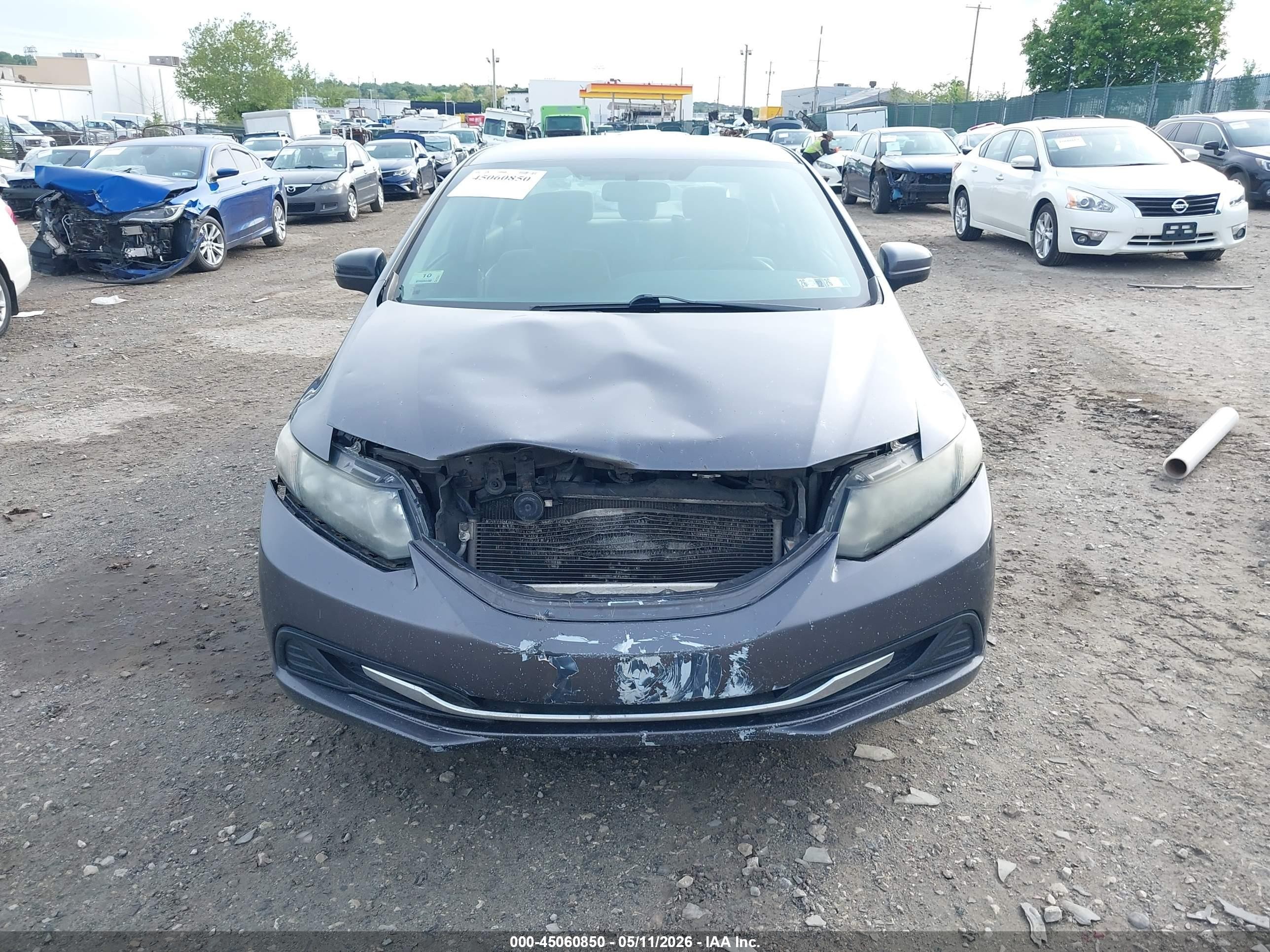 2015 Honda Civic Lx Gray vin: 19XFB2F52FE235227