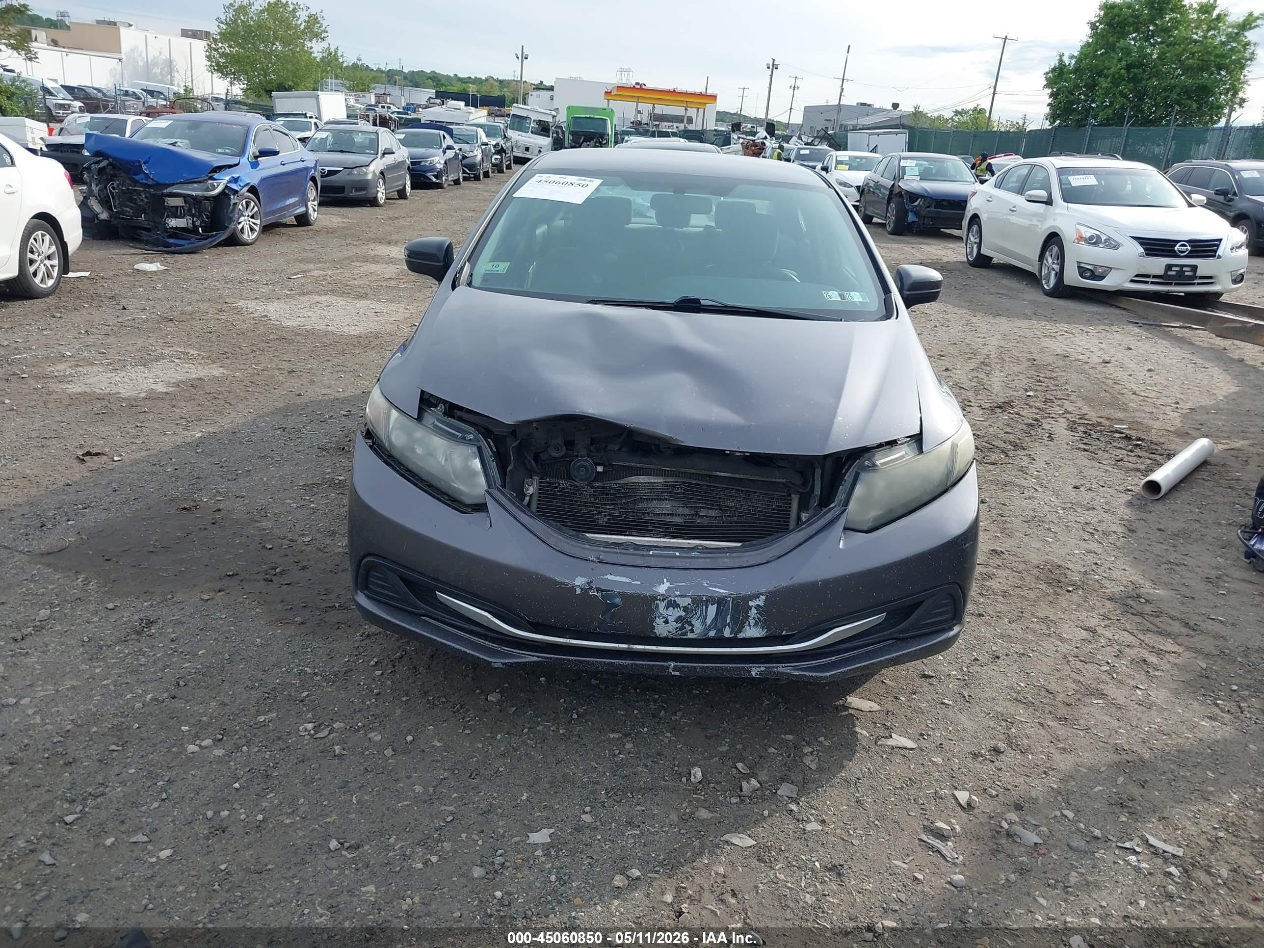 2015 Honda Civic Lx Gray vin: 19XFB2F52FE235227