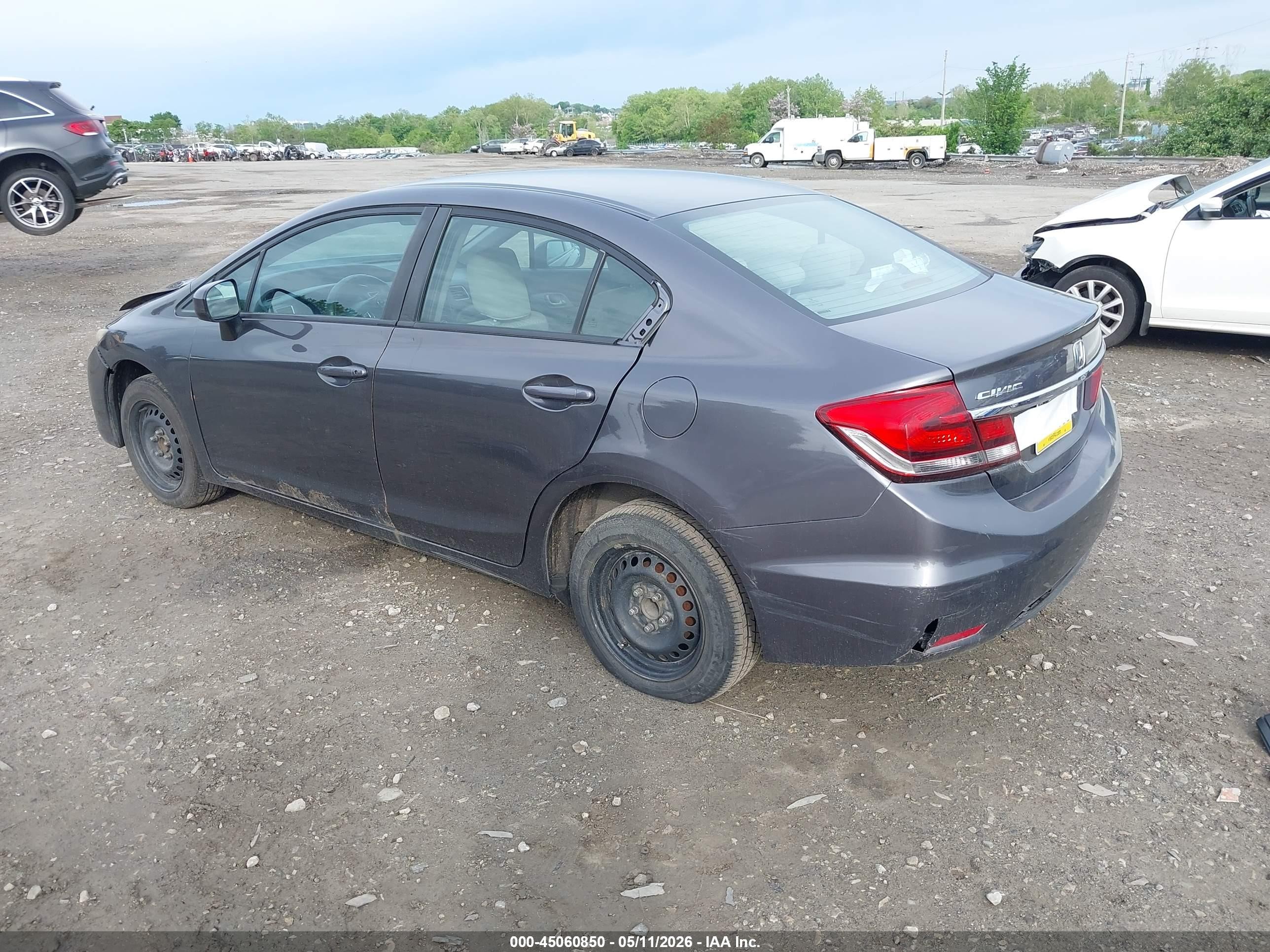 2015 Honda Civic Lx Gray vin: 19XFB2F52FE235227