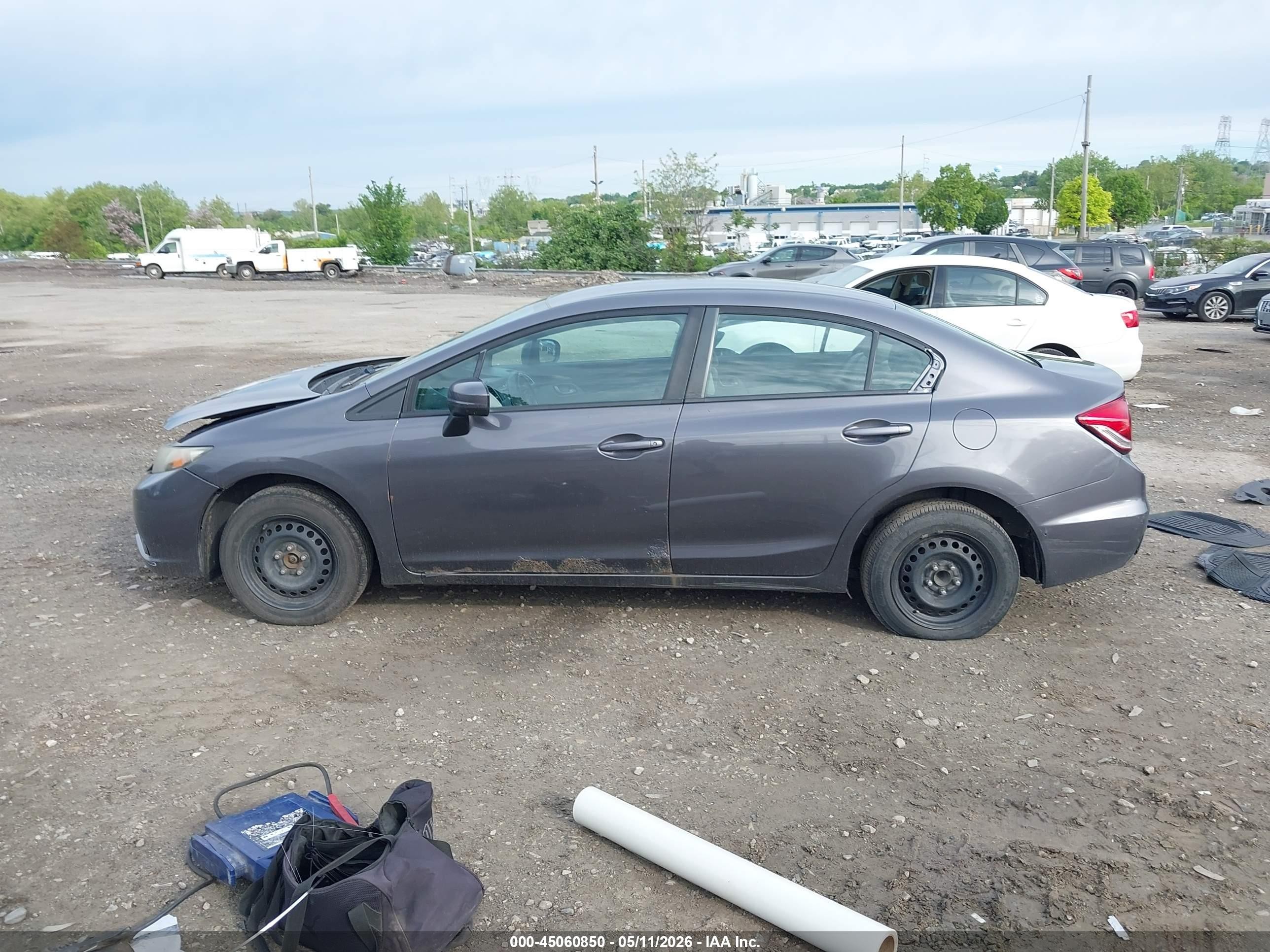 2015 Honda Civic Lx Gray vin: 19XFB2F52FE235227