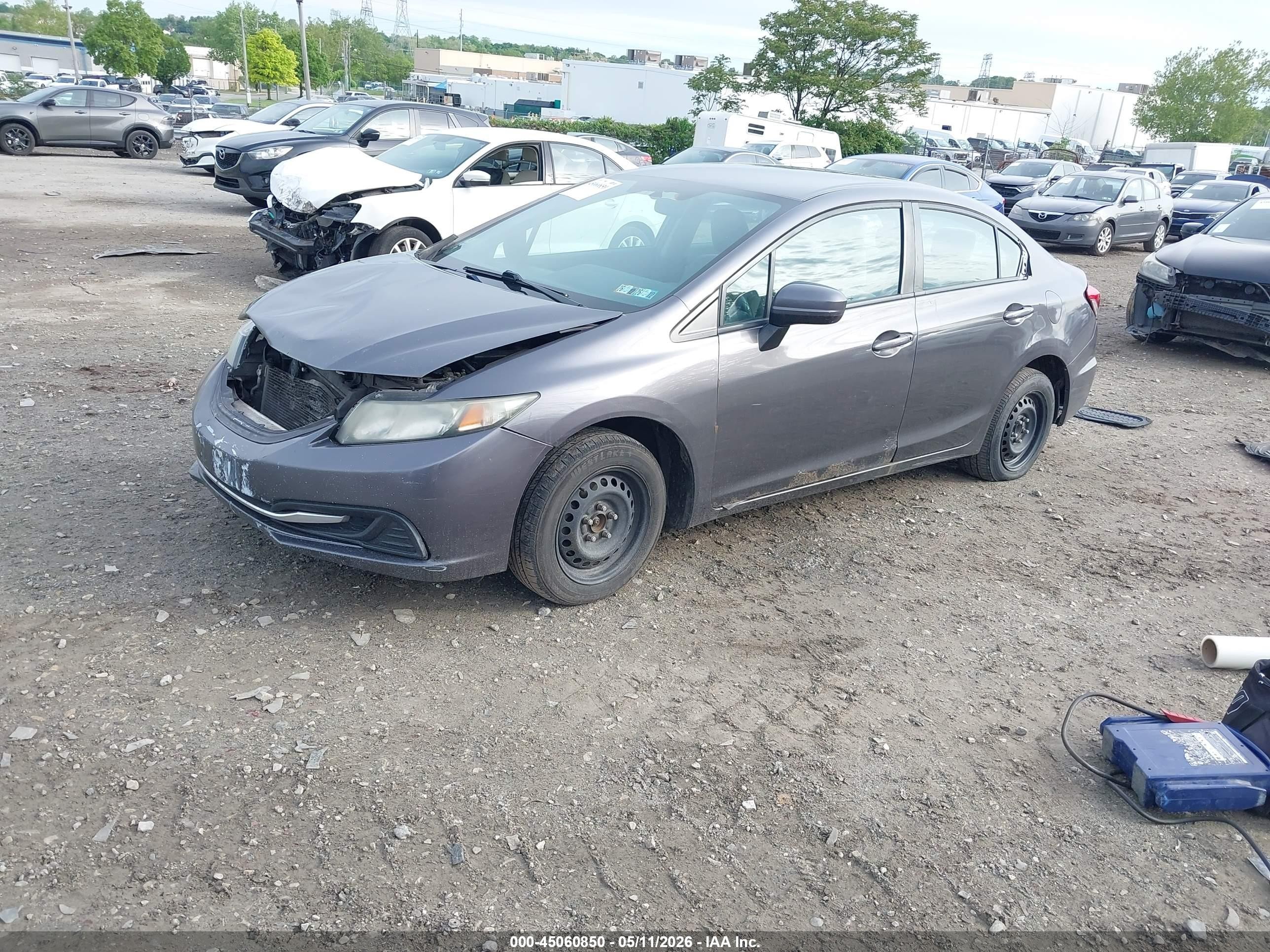 2015 Honda Civic Lx Gray vin: 19XFB2F52FE235227