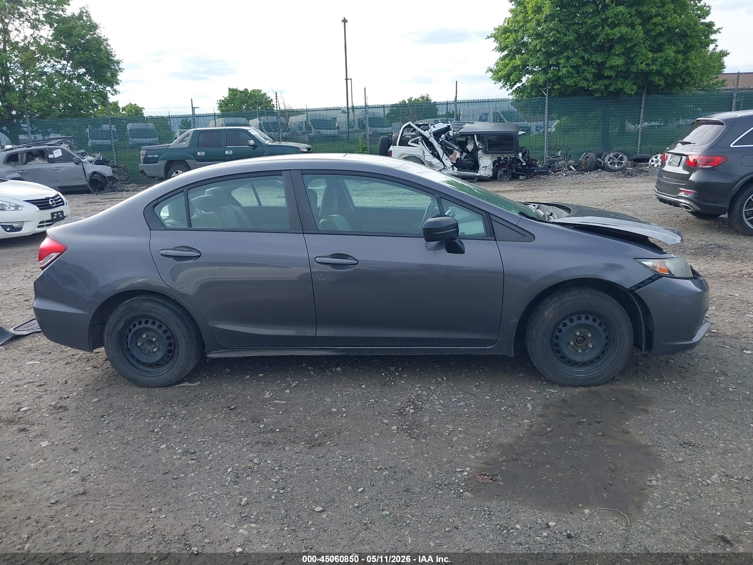2015 Honda Civic Lx Gray vin: 19XFB2F52FE235227
