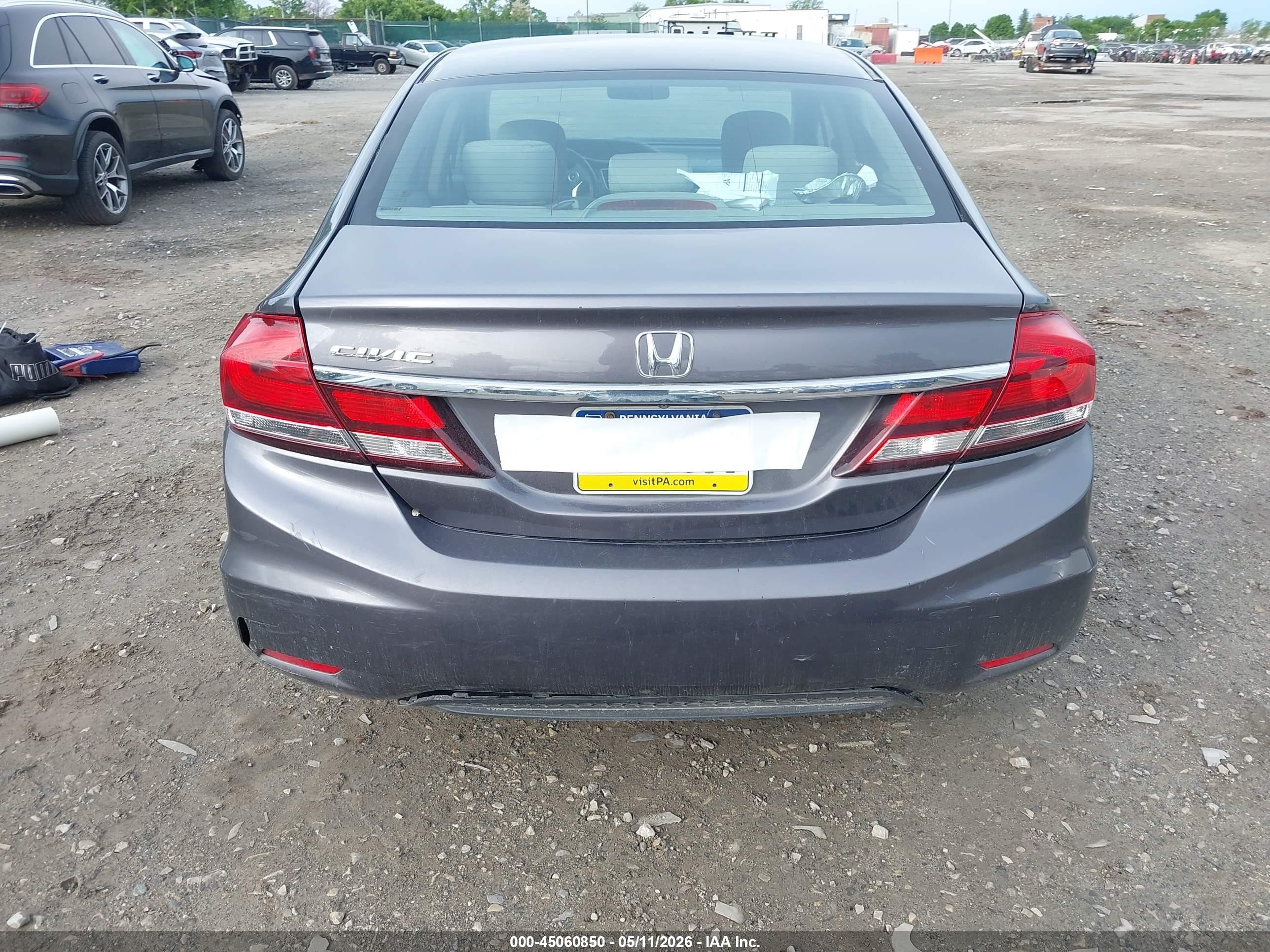 2015 Honda Civic Lx Gray vin: 19XFB2F52FE235227