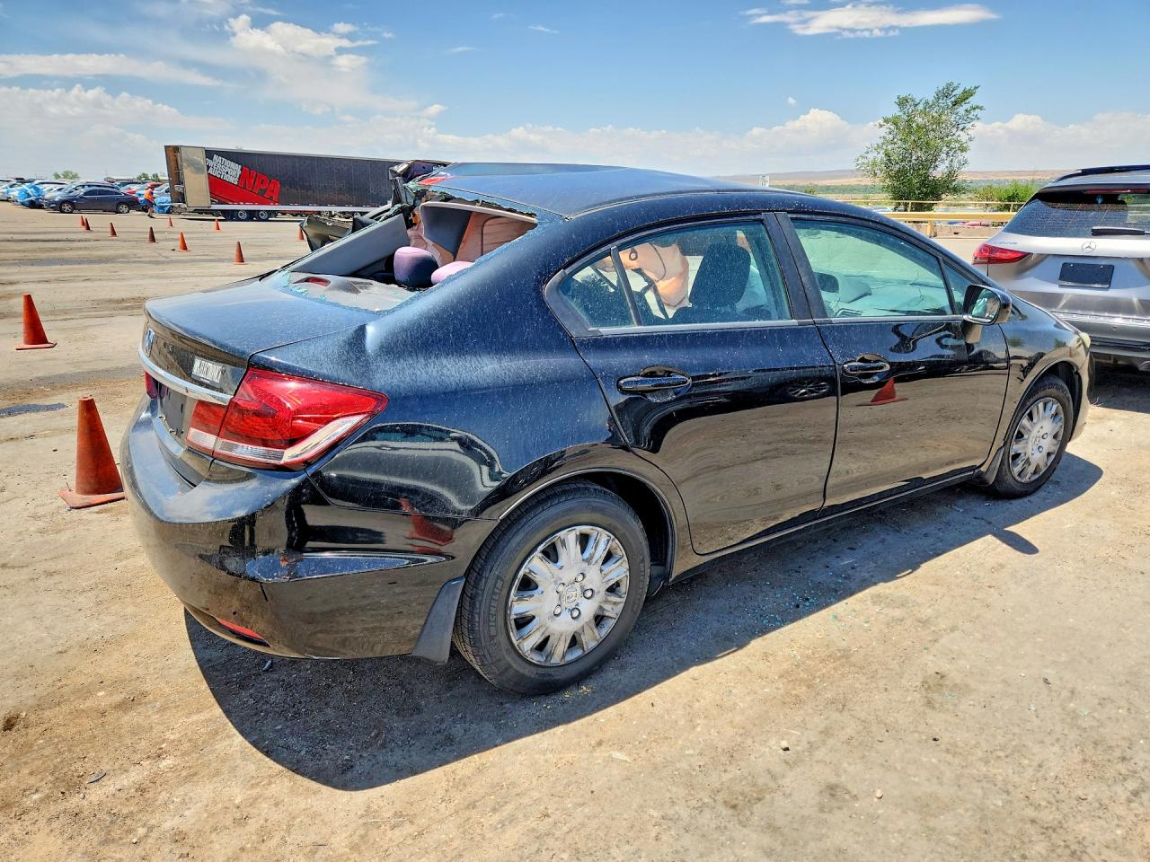2015 Honda Civic Lx Black vin: 19XFB2F52FE250181