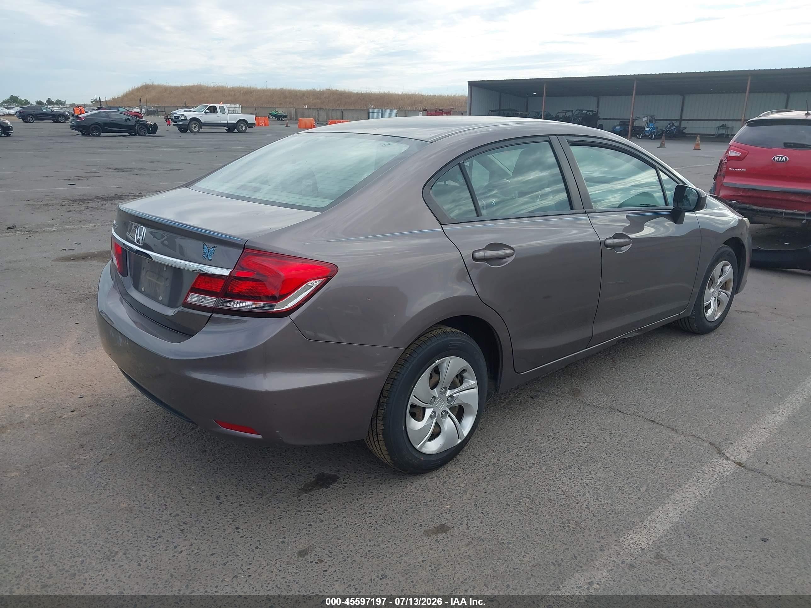 2015 Honda Civic Lx Gray vin: 19XFB2F52FE262301