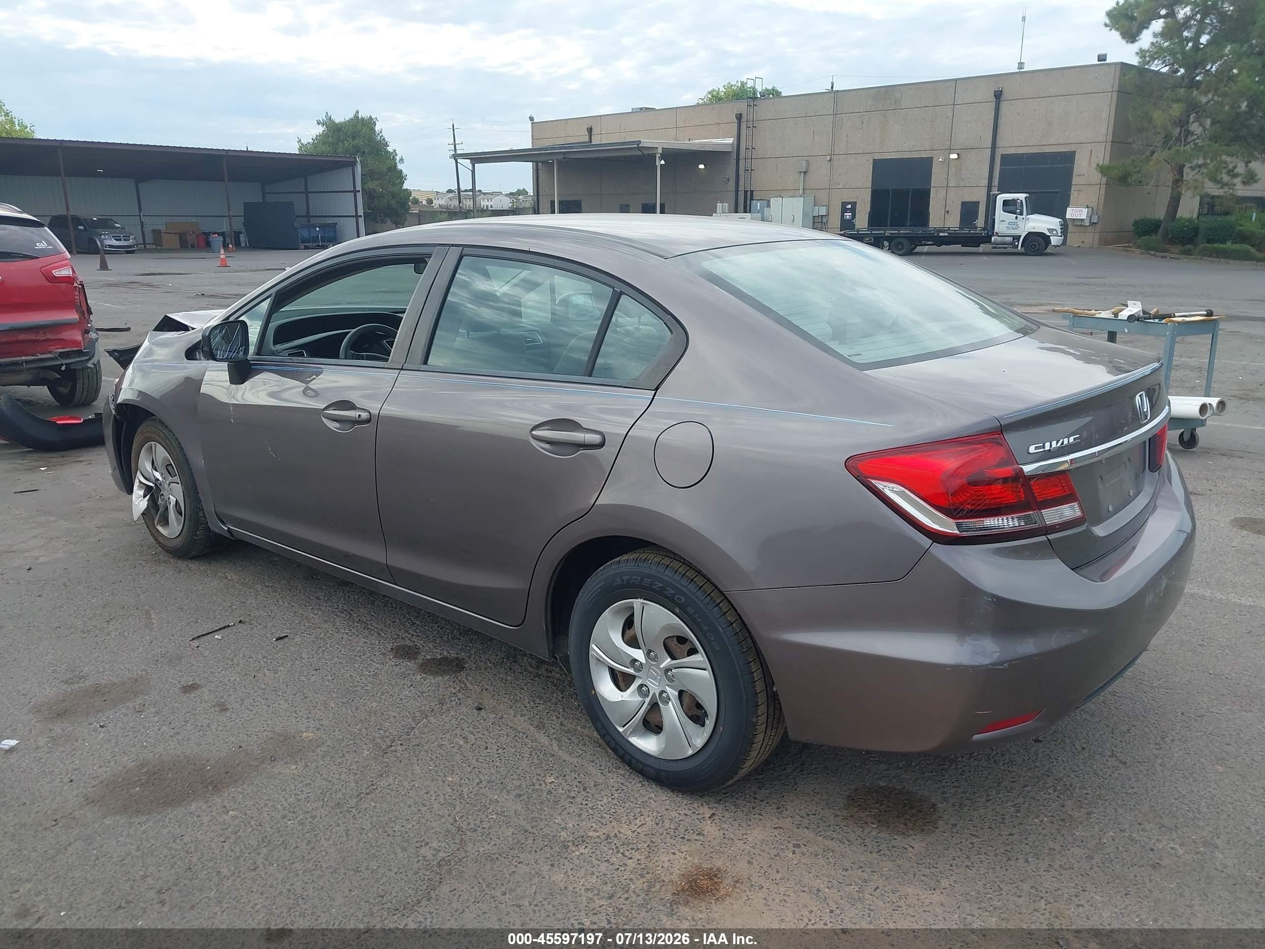 2015 Honda Civic Lx Gray vin: 19XFB2F52FE262301