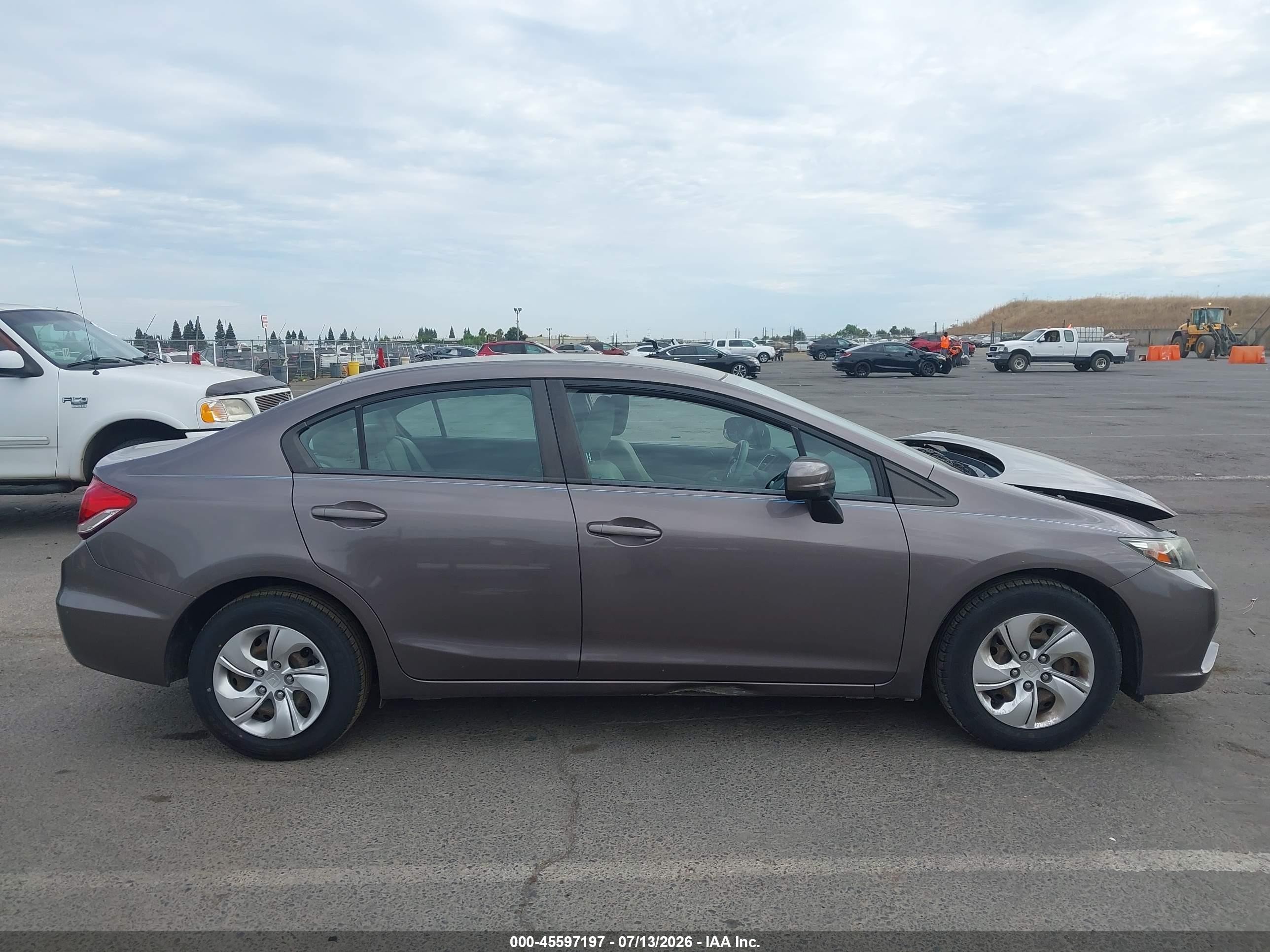 2015 Honda Civic Lx Gray vin: 19XFB2F52FE262301