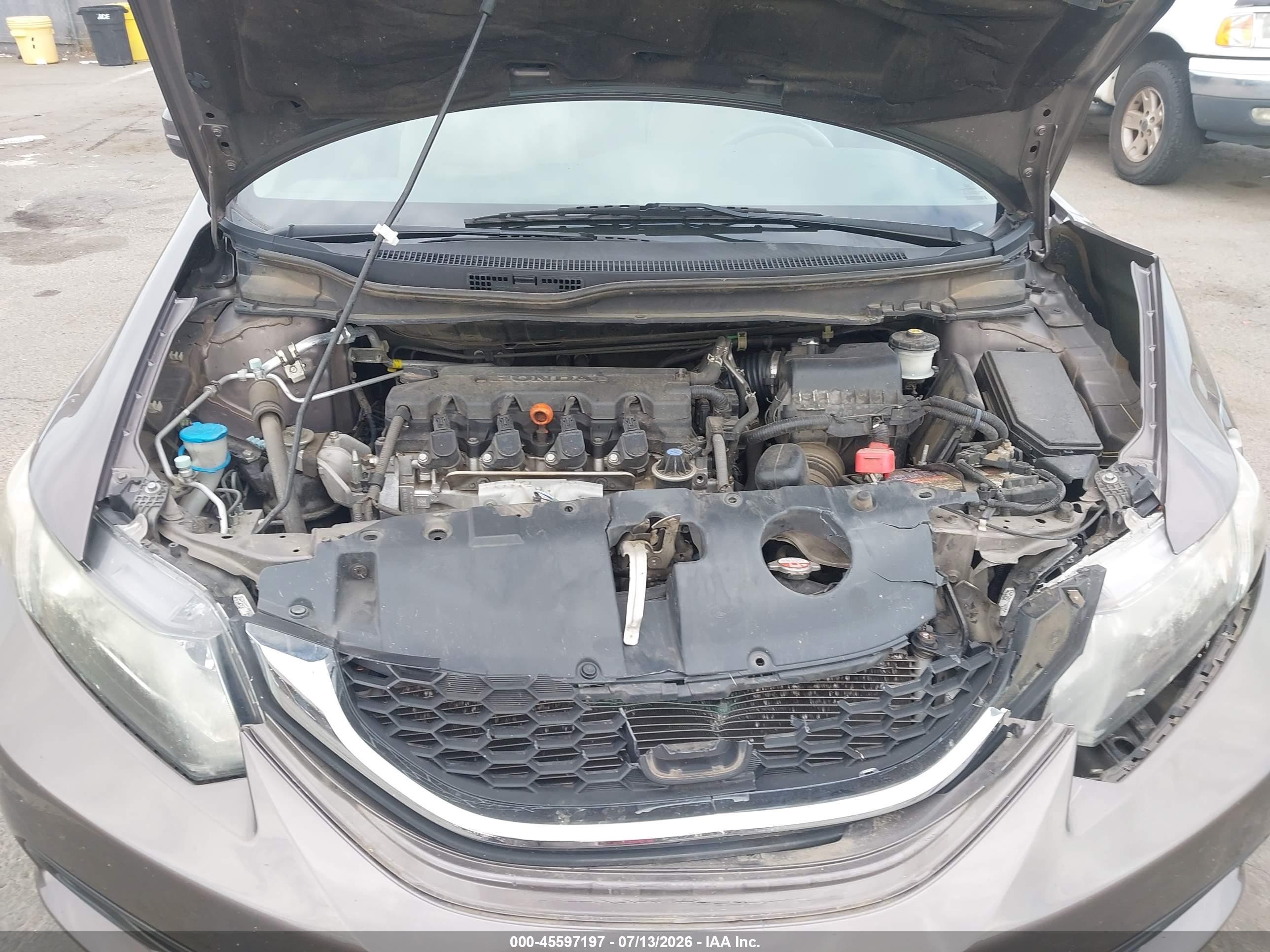 2015 Honda Civic Lx Gray vin: 19XFB2F52FE262301