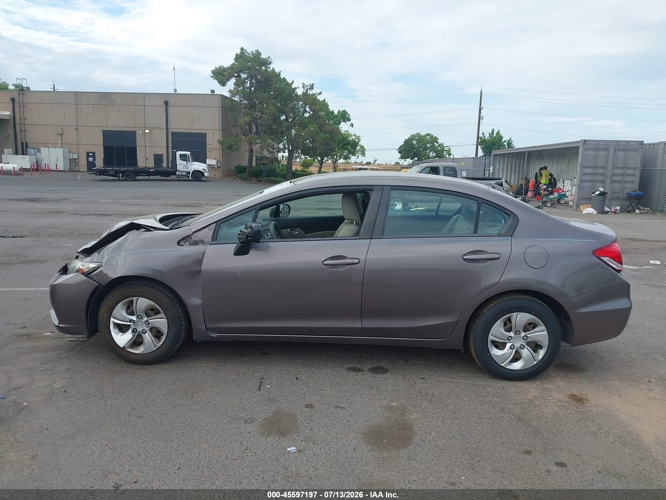 2015 Honda Civic Lx Gray vin: 19XFB2F52FE262301