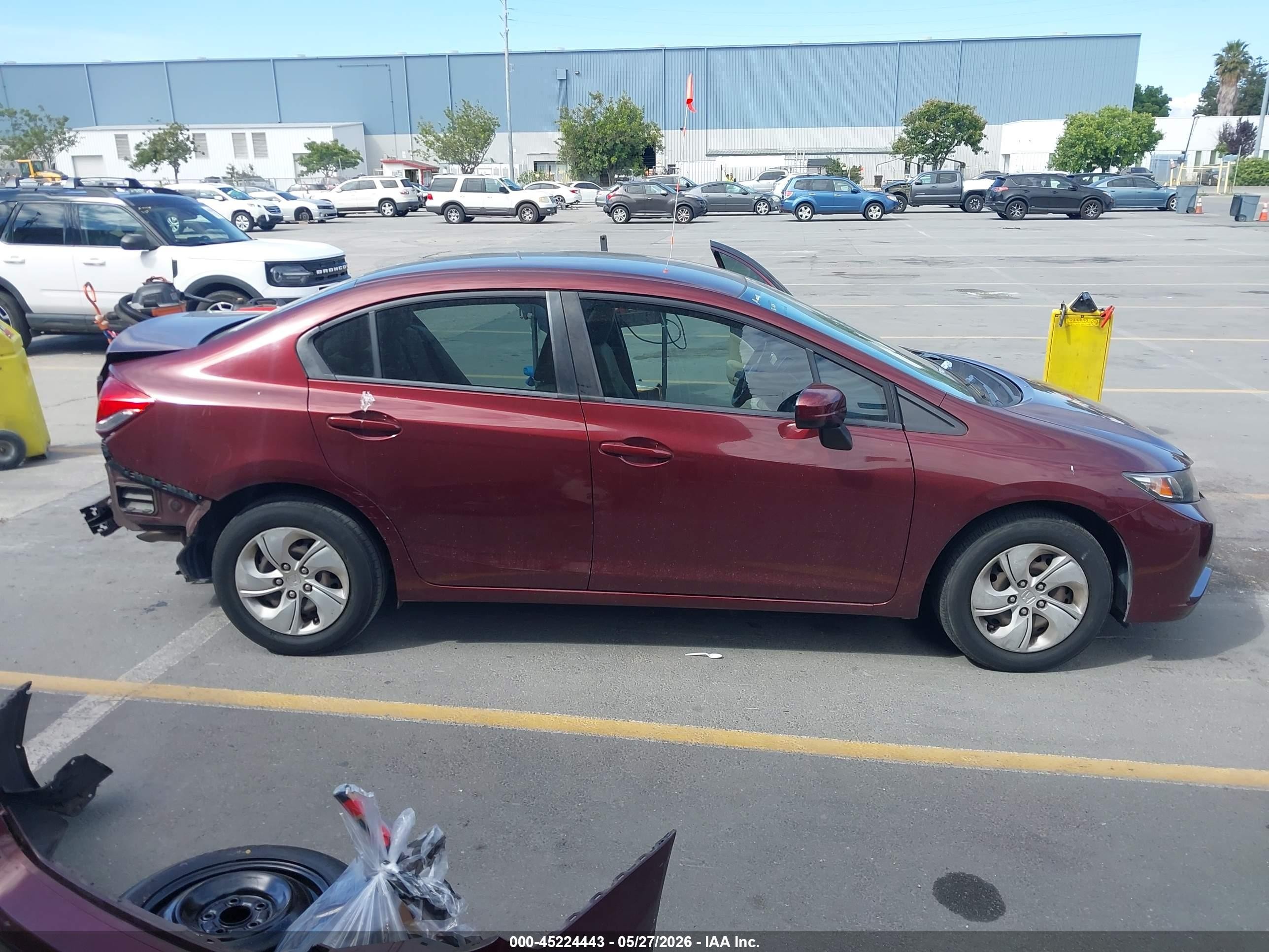 2015 Honda Civic Lx Темно-бордовый vin: 19XFB2F52FE267966