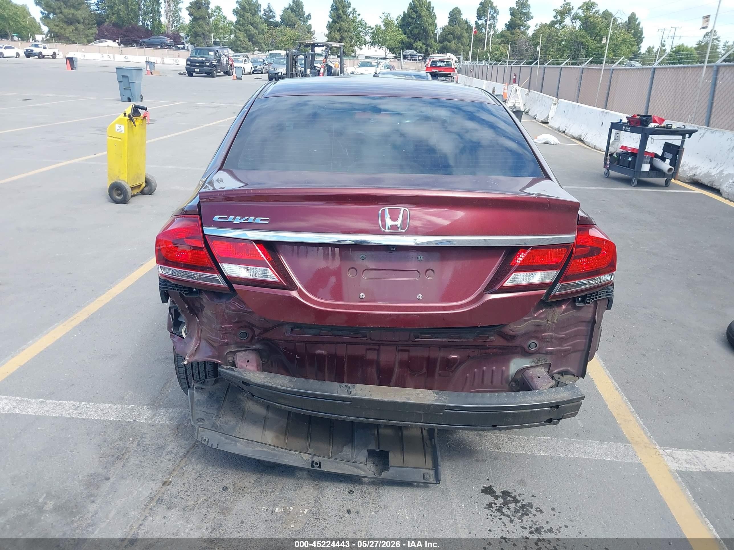2015 Honda Civic Lx Темно-бордовый vin: 19XFB2F52FE267966
