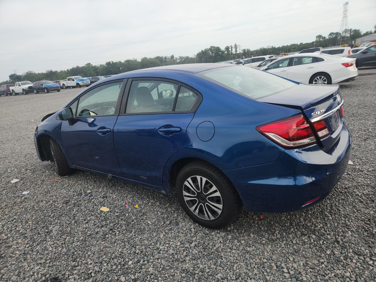 2015 Honda Civic Lx Blue vin: 19XFB2F52FE269815