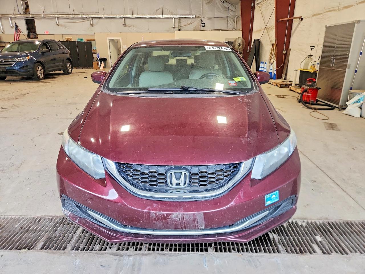 2015 Honda Civic Lx Burgundy vin: 19XFB2F52FE272231