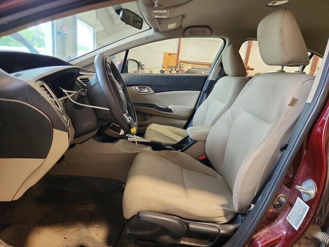 2015 Honda Civic Lx Burgundy vin: 19XFB2F52FE272231