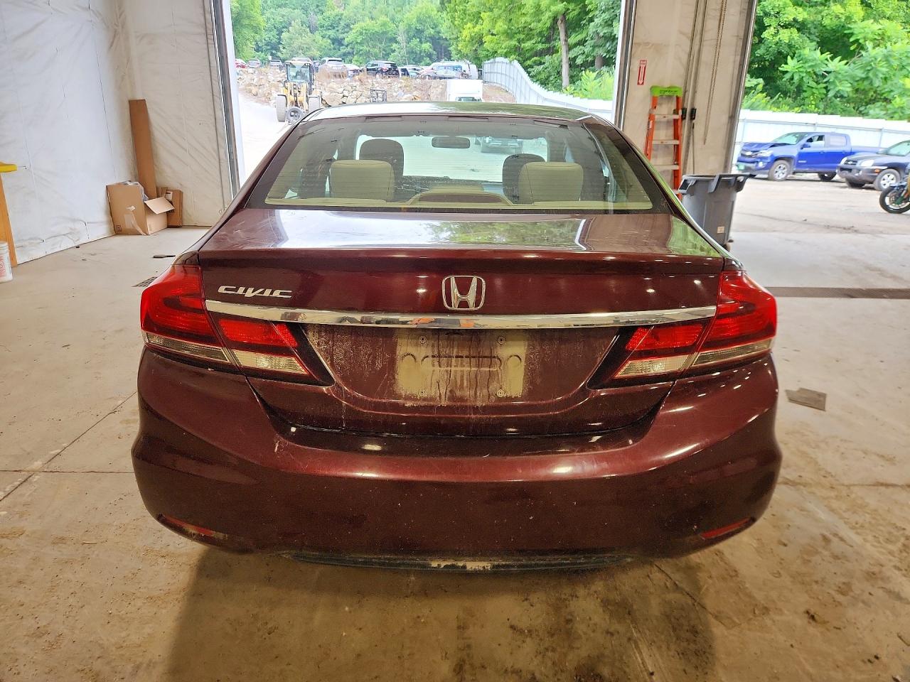 2015 Honda Civic Lx Burgundy vin: 19XFB2F52FE272231