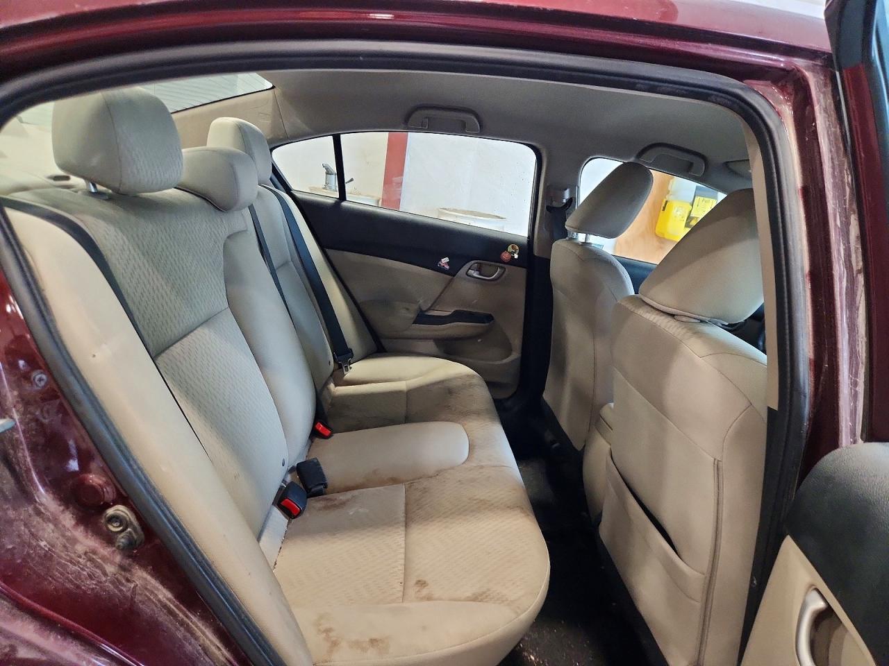 2015 Honda Civic Lx Burgundy vin: 19XFB2F52FE272231