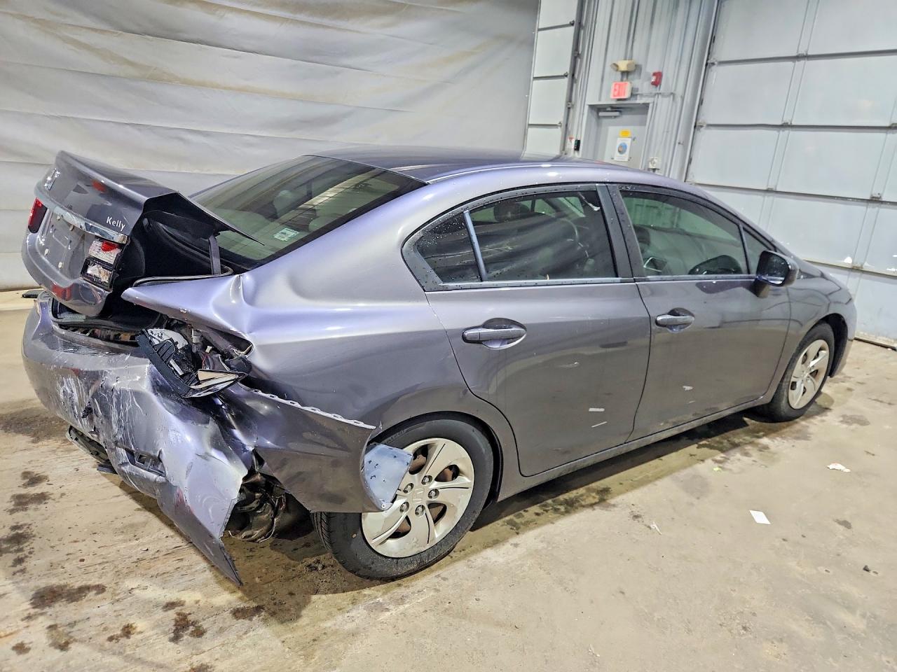 2015 Honda Civic Lx Gray vin: 19XFB2F52FE276280
