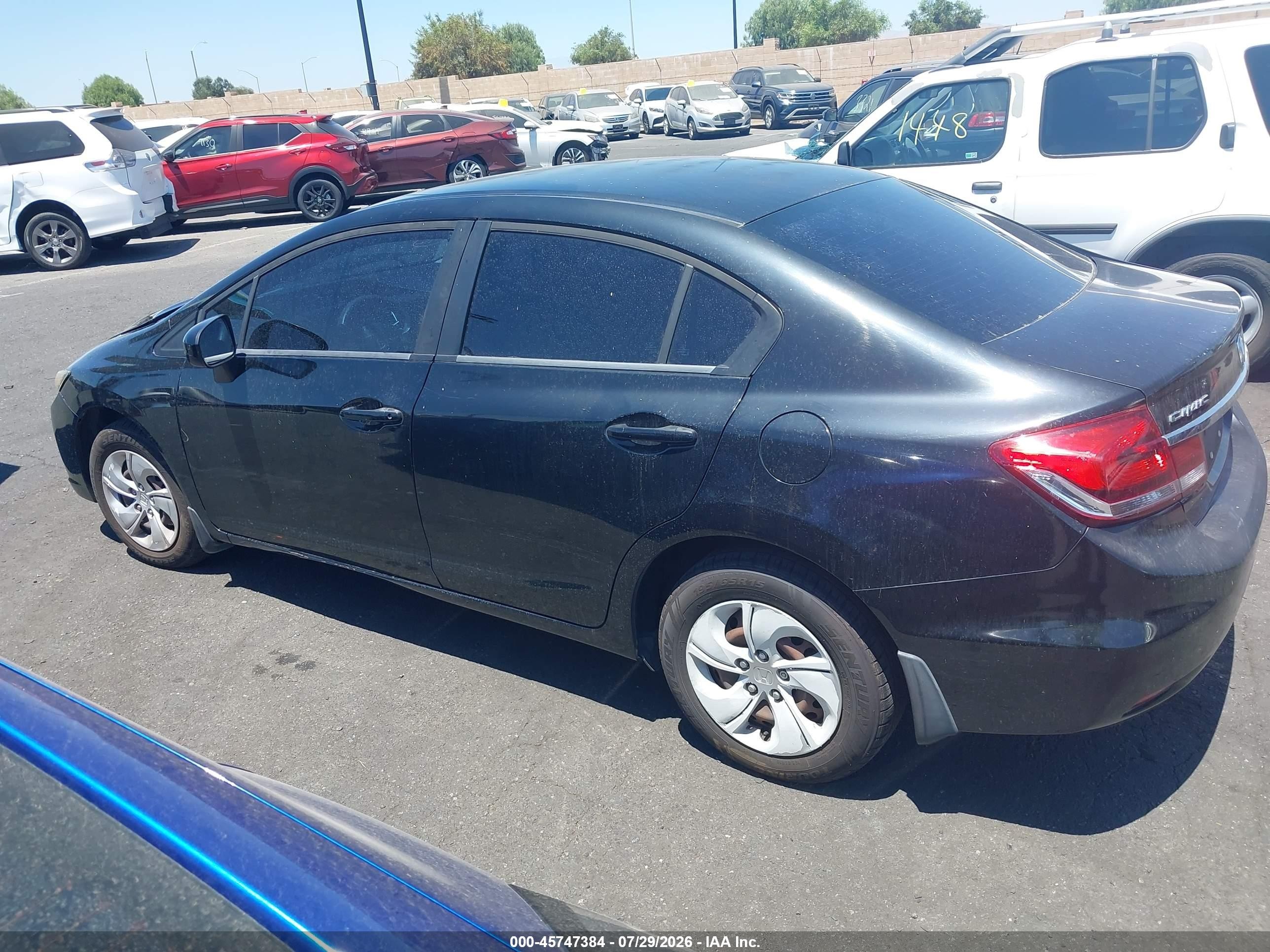 2015 Honda Civic Lx Black vin: 19XFB2F52FE278384