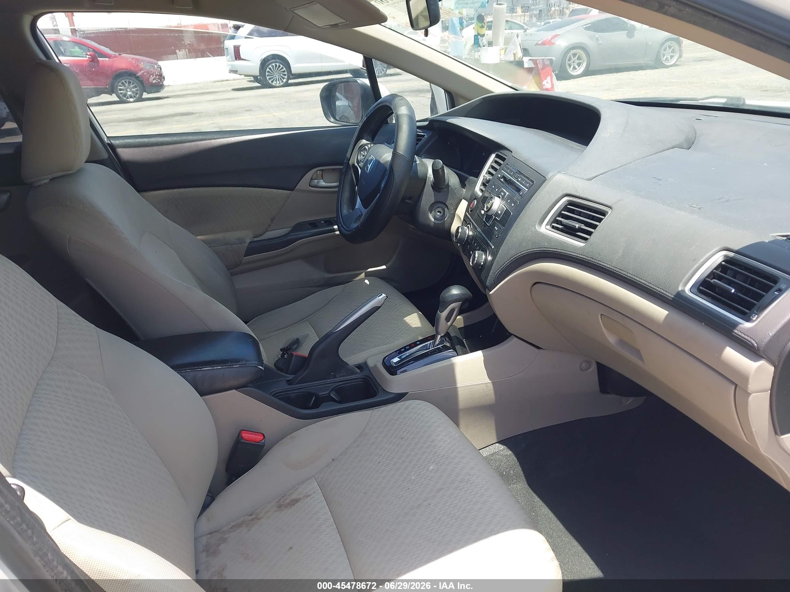 2015 Honda Civic Lx White vin: 19XFB2F52FE278773
