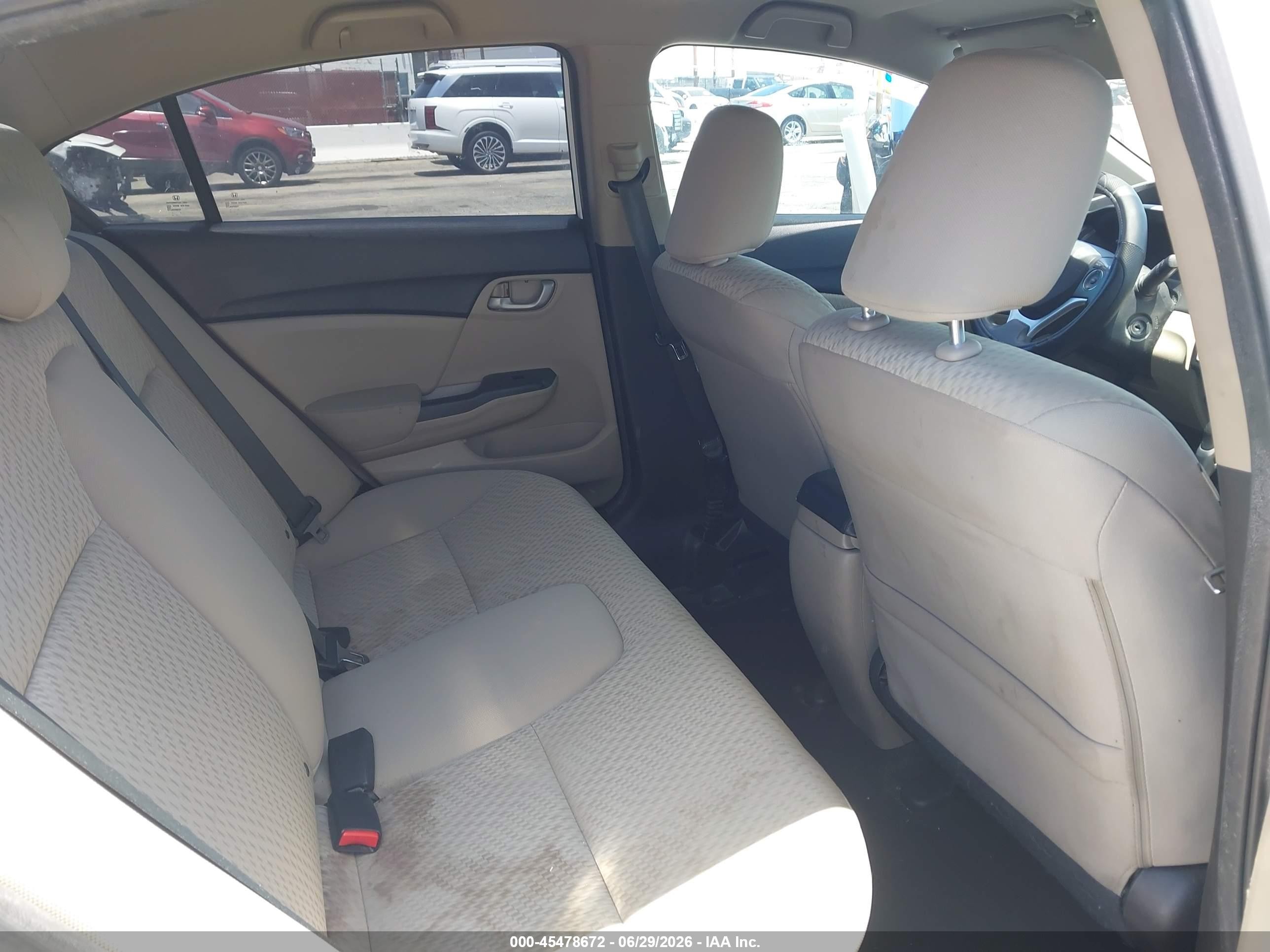 2015 Honda Civic Lx White vin: 19XFB2F52FE278773