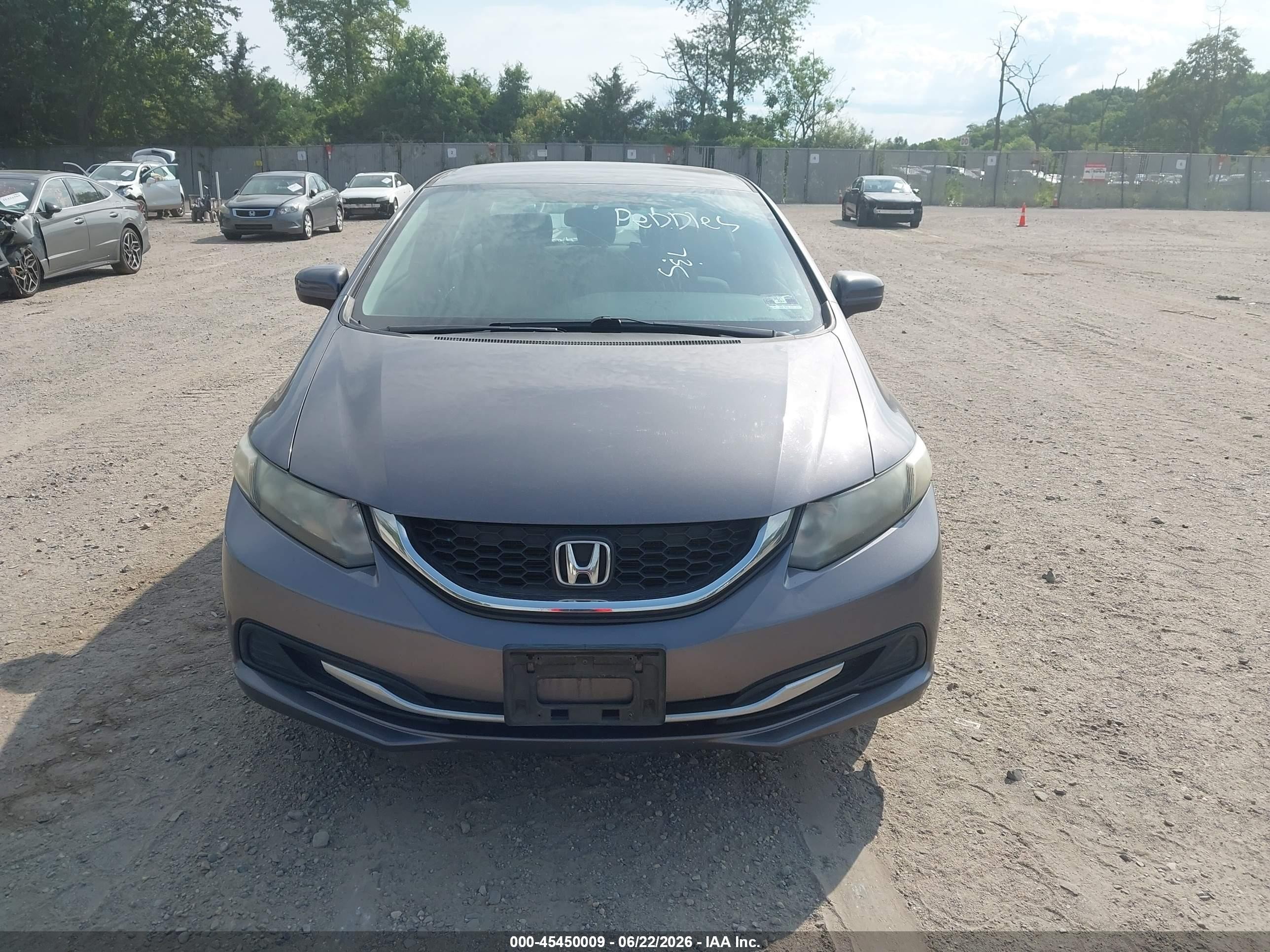 2015 Honda Civic Lx Gray vin: 19XFB2F52FE279695